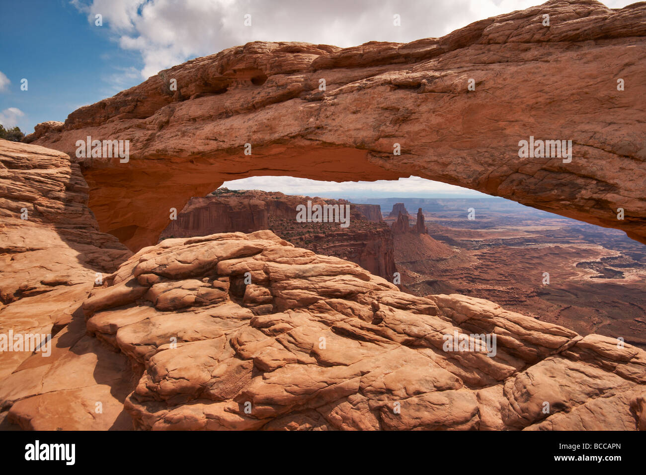 Ansichten im Mesa Arch Stockfoto