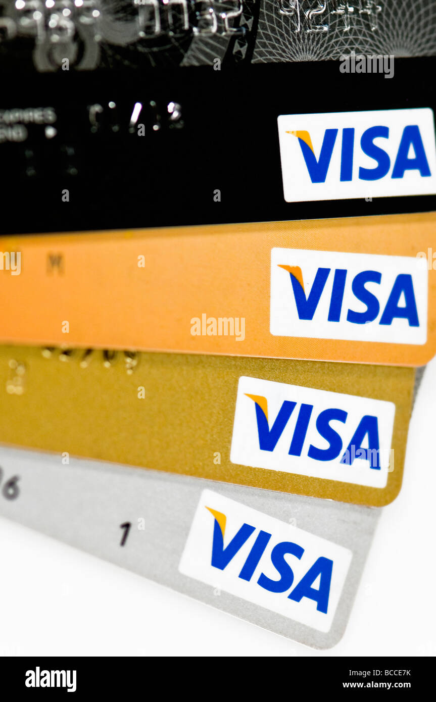 Kreditkarten-Ausschnitt Stockfoto