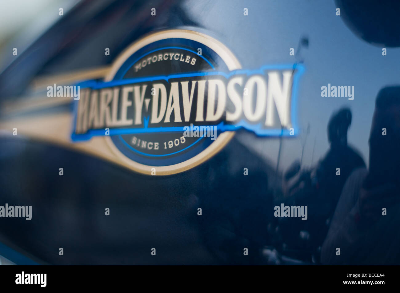 Harley Davidson Motorräder in Dubai Stockfoto