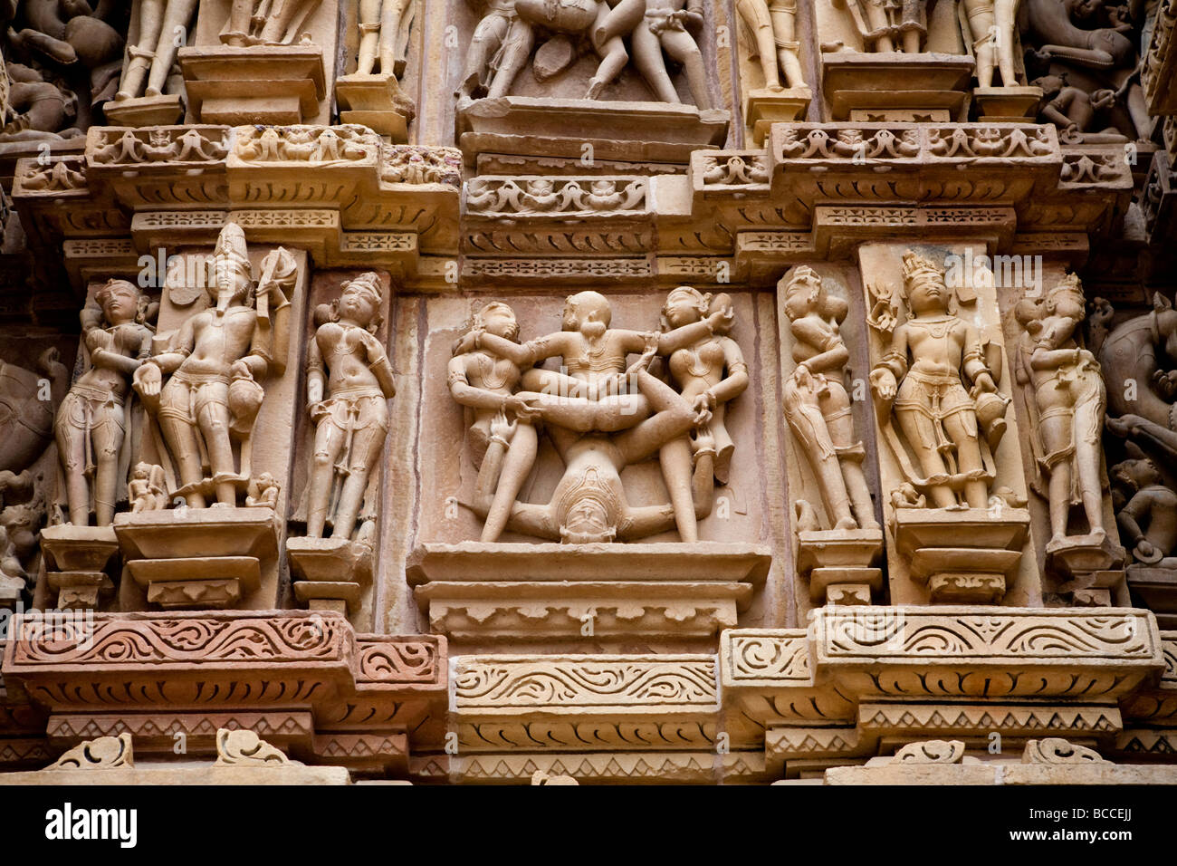 Die antike Stätte von Khajuraho nördlichen Madhya Pradesh, Indien Stockfoto