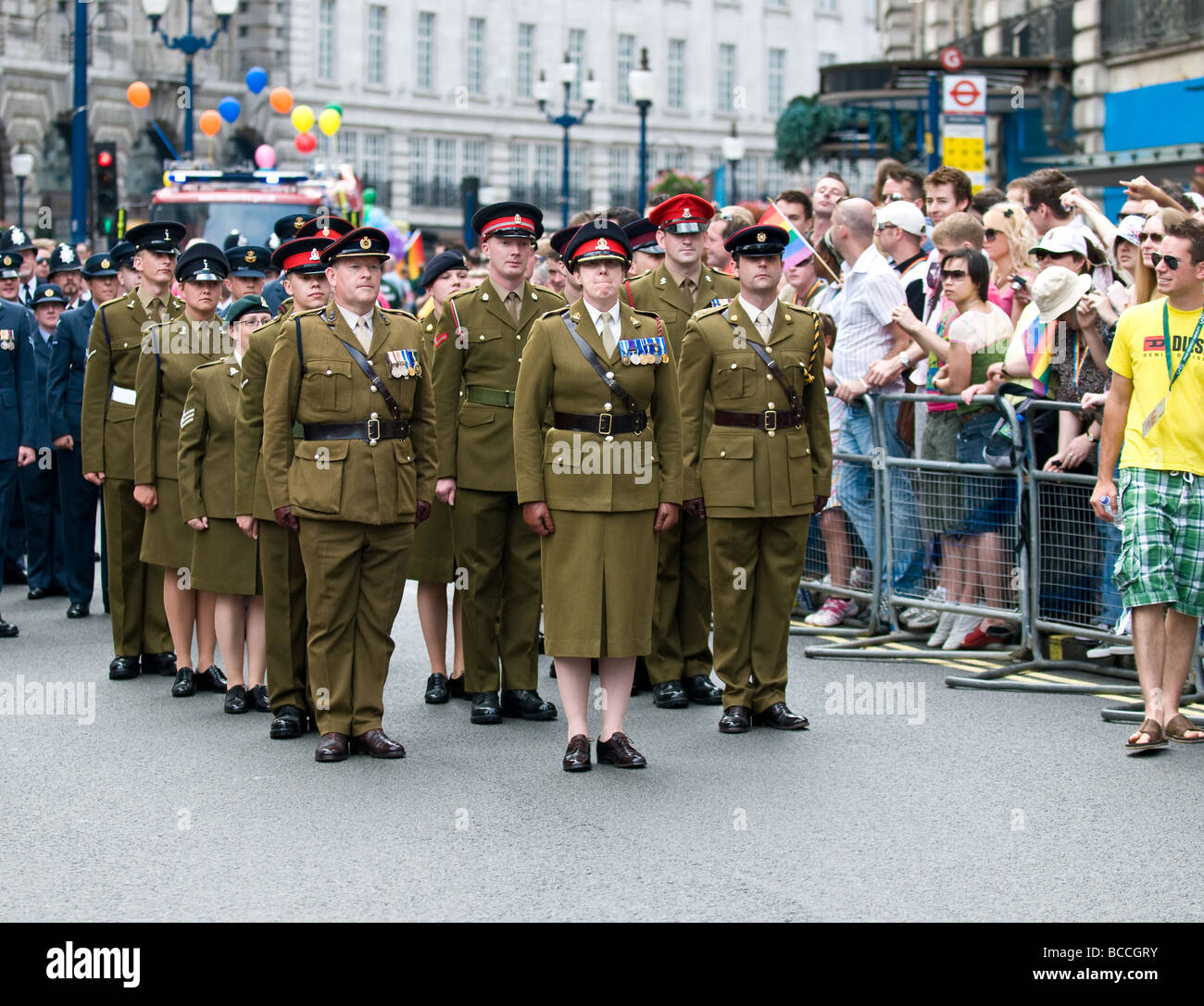 Die Gay-Pride-Parade in London. Stockfoto