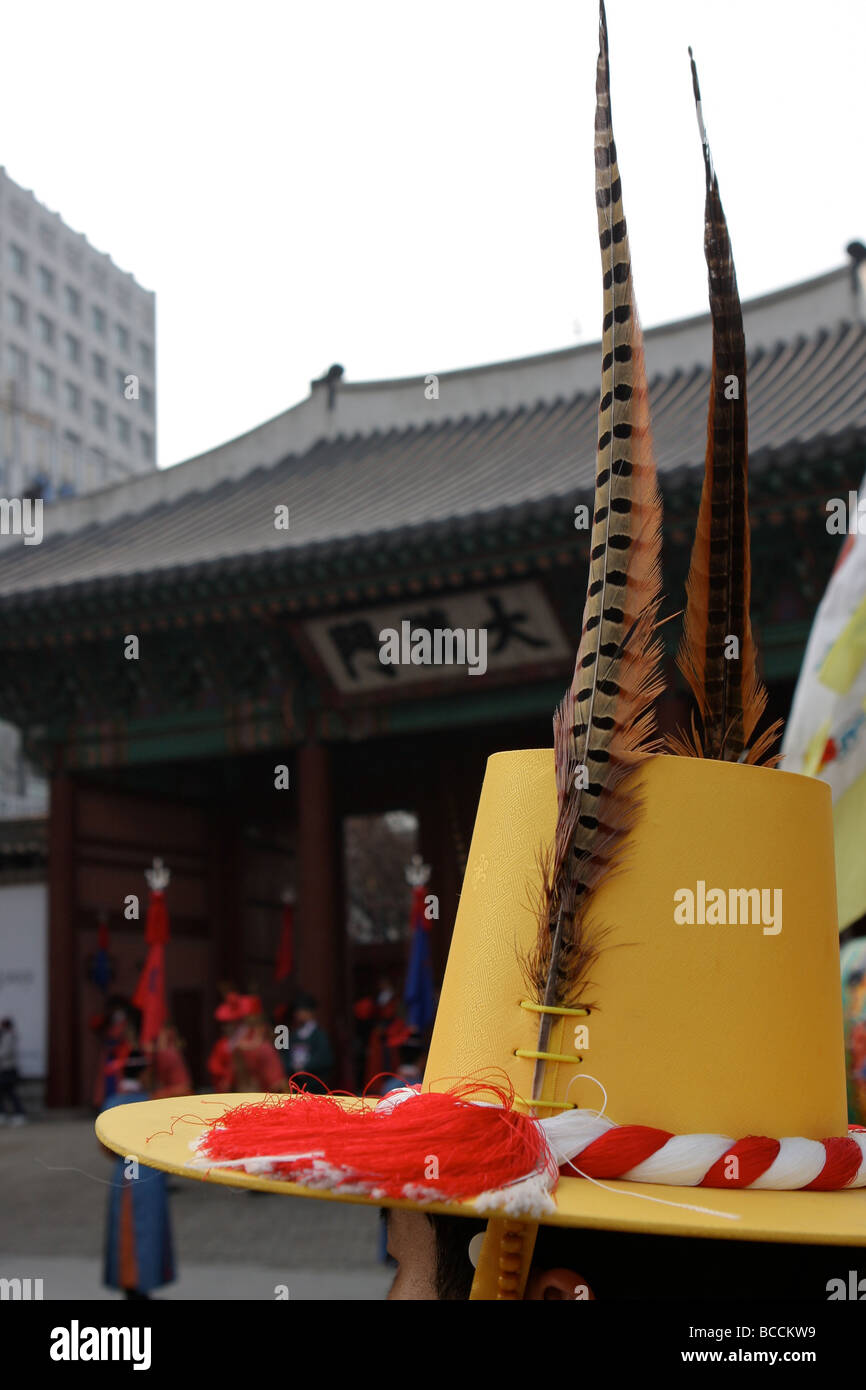 Hut von der traditionellen koreanischen königliche Parade-tenue Stockfoto