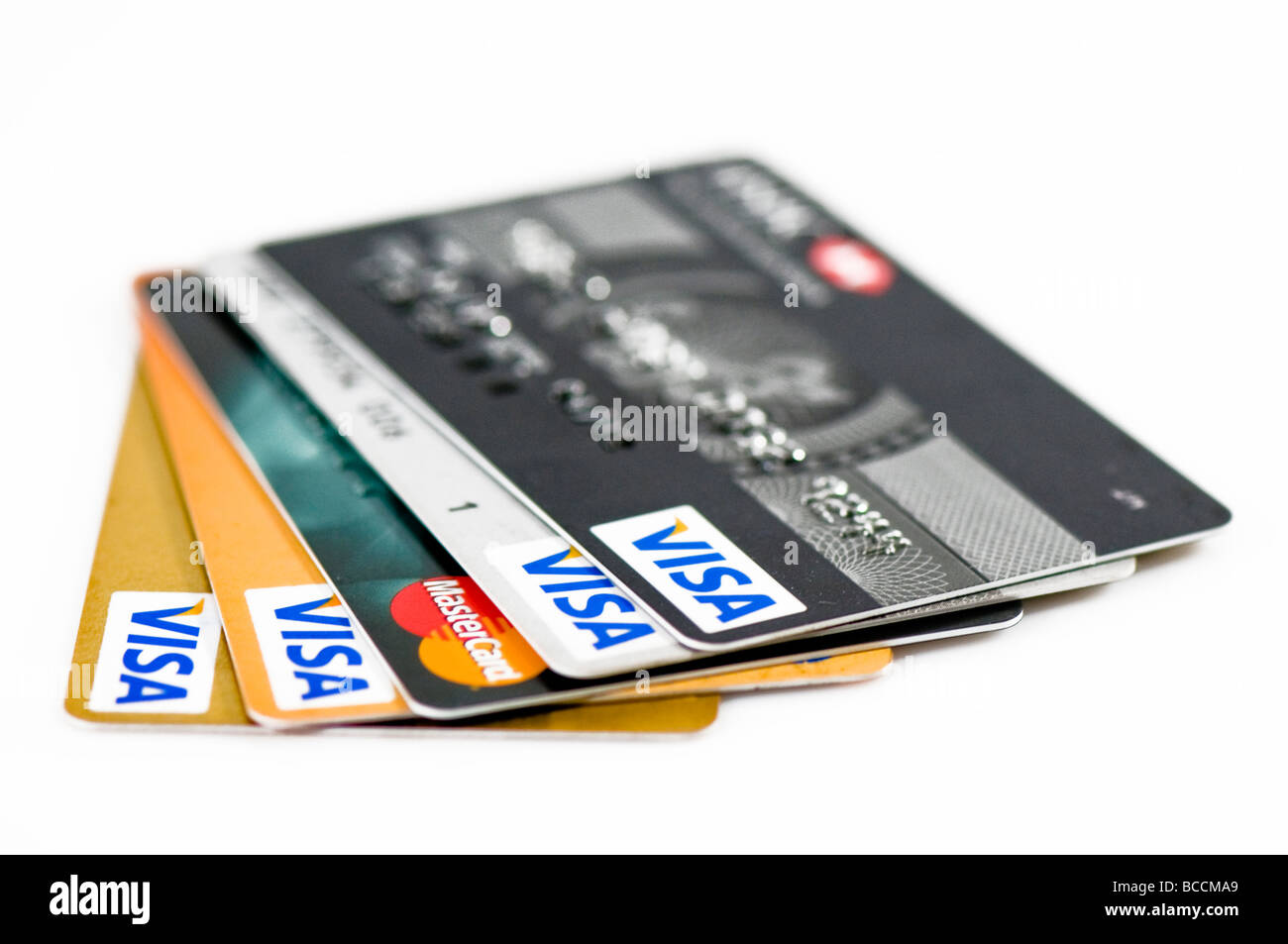 Kreditkarten-Ausschnitt Stockfoto