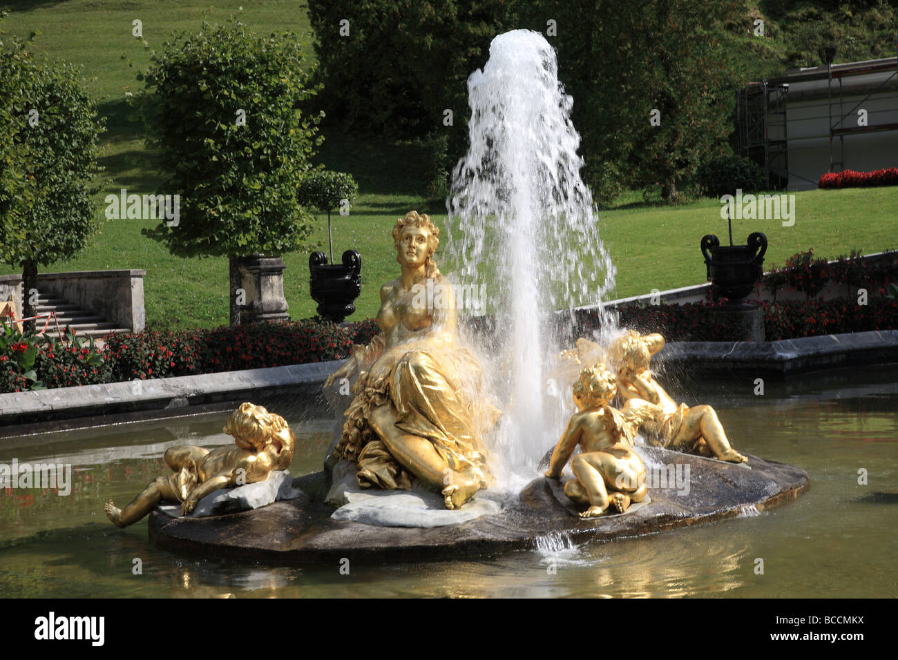 Linderhof Palace, Schloss Linderhof von König Ludwig 11 von Bayern im Jahre 1863 gebaut. Stockfoto