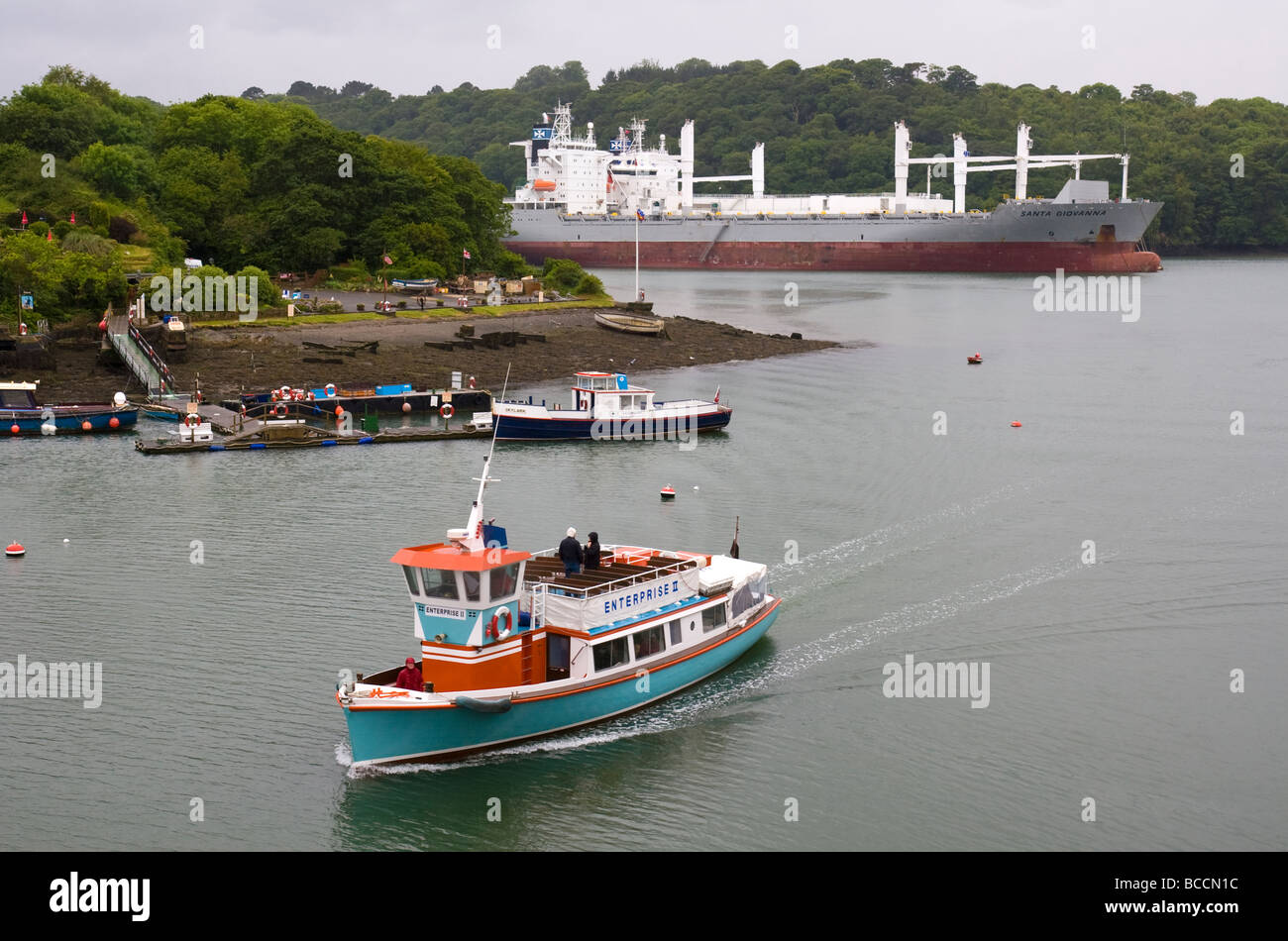 Bootstour auf dem Fluss Fal, Schmuggler-Hütte Stockfoto