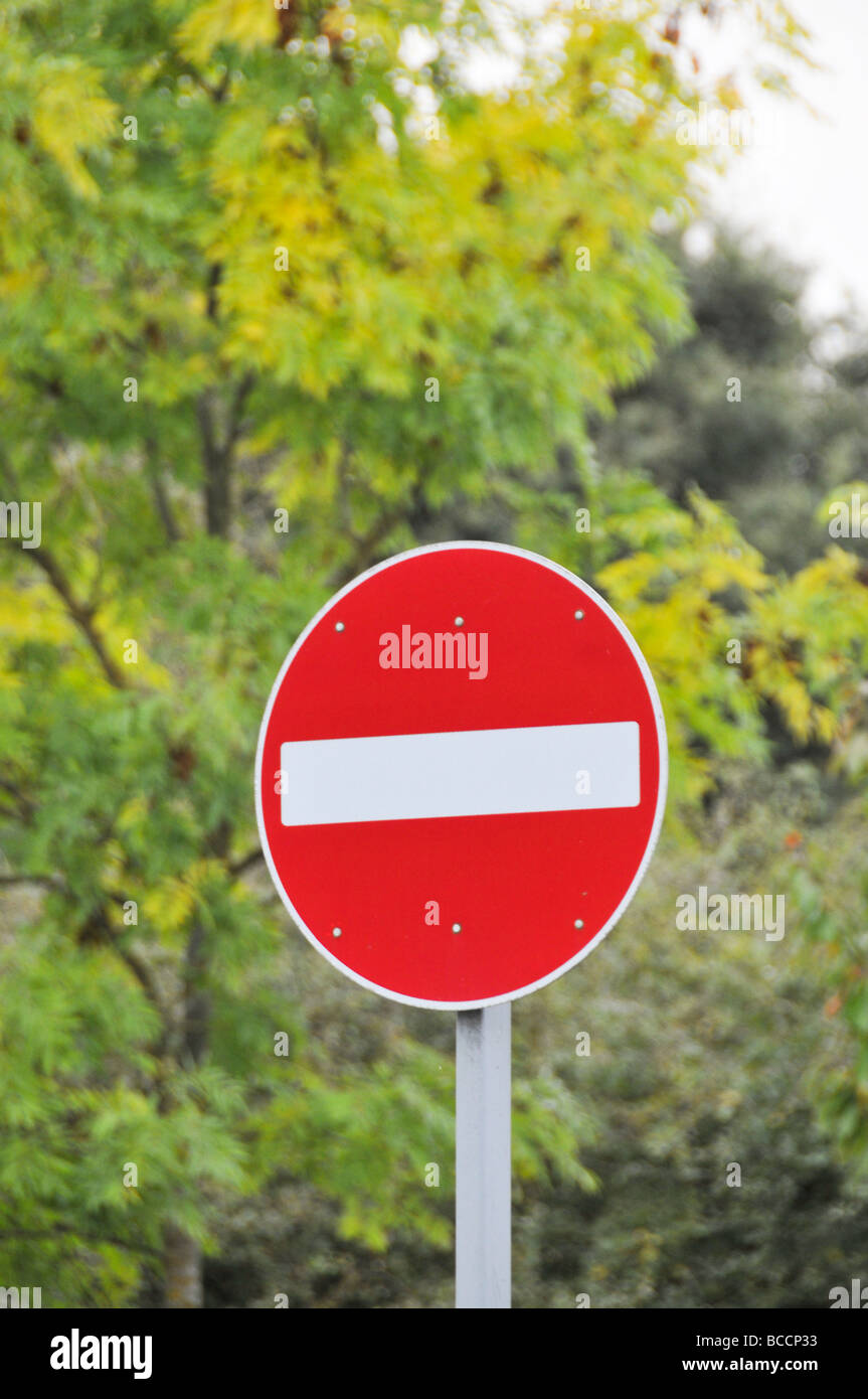 Kein Eintrag Weg Zeichen UK Stockfoto