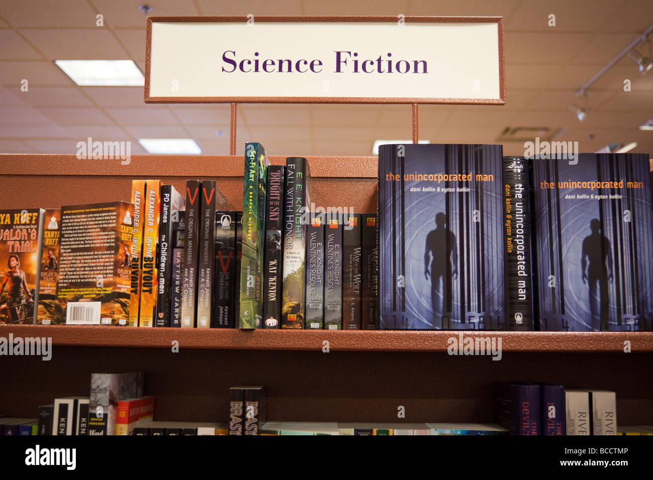 Science Fiction Bücher in den Regalen, Kapitel Bookstore, Coquitlam, BC, Kanada Stockfoto