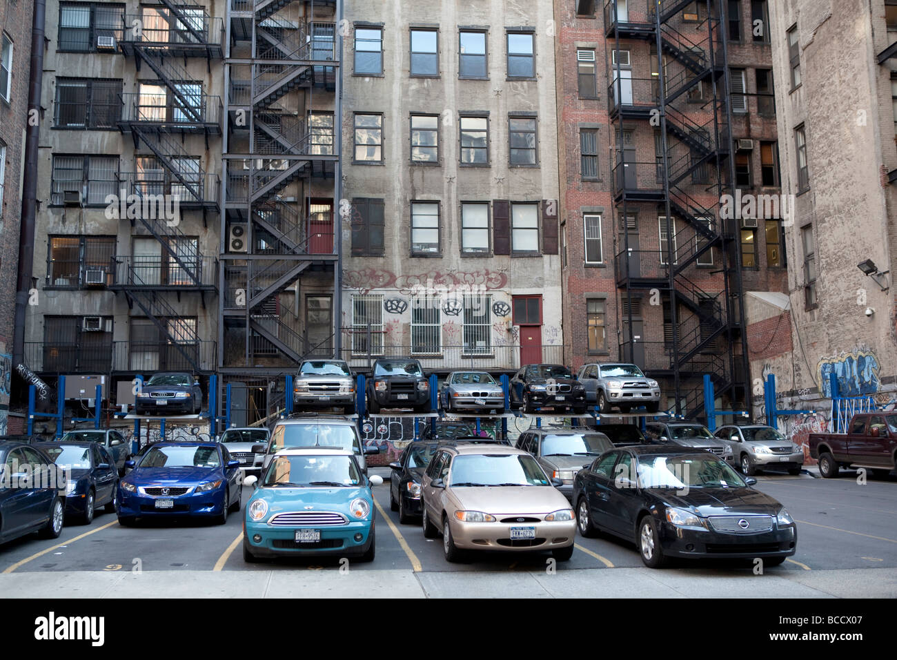 Parkplatz in New York City Stockfoto