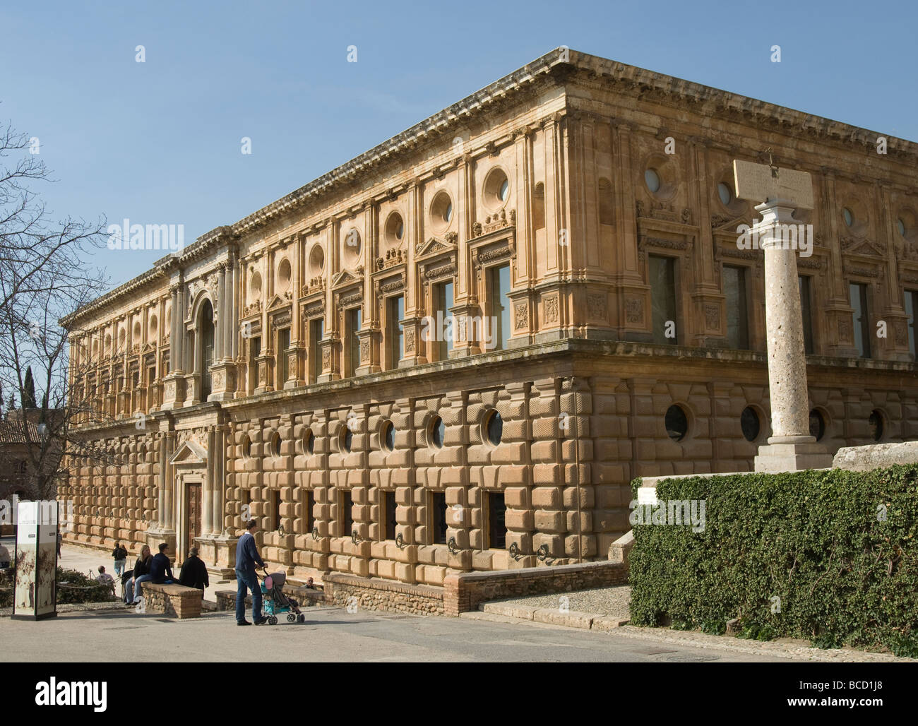 Palast der Charles V Architecture La Alhambra Granada Stockfoto Palast der Charles V Architecture La Alhambra Granada Stockfoto