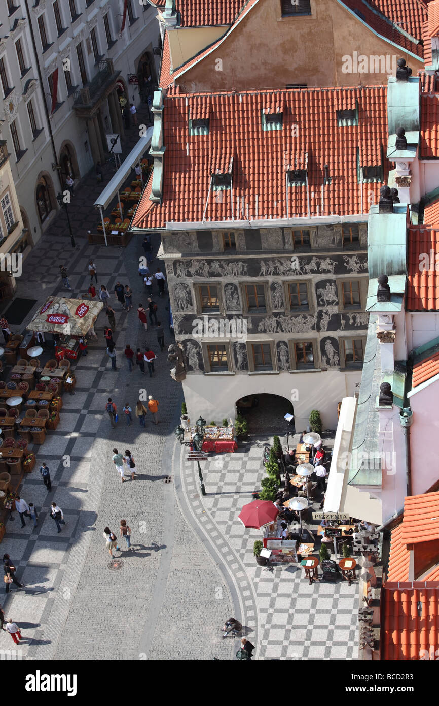 Altstädter Ring und Markt in Prag. Stockfoto