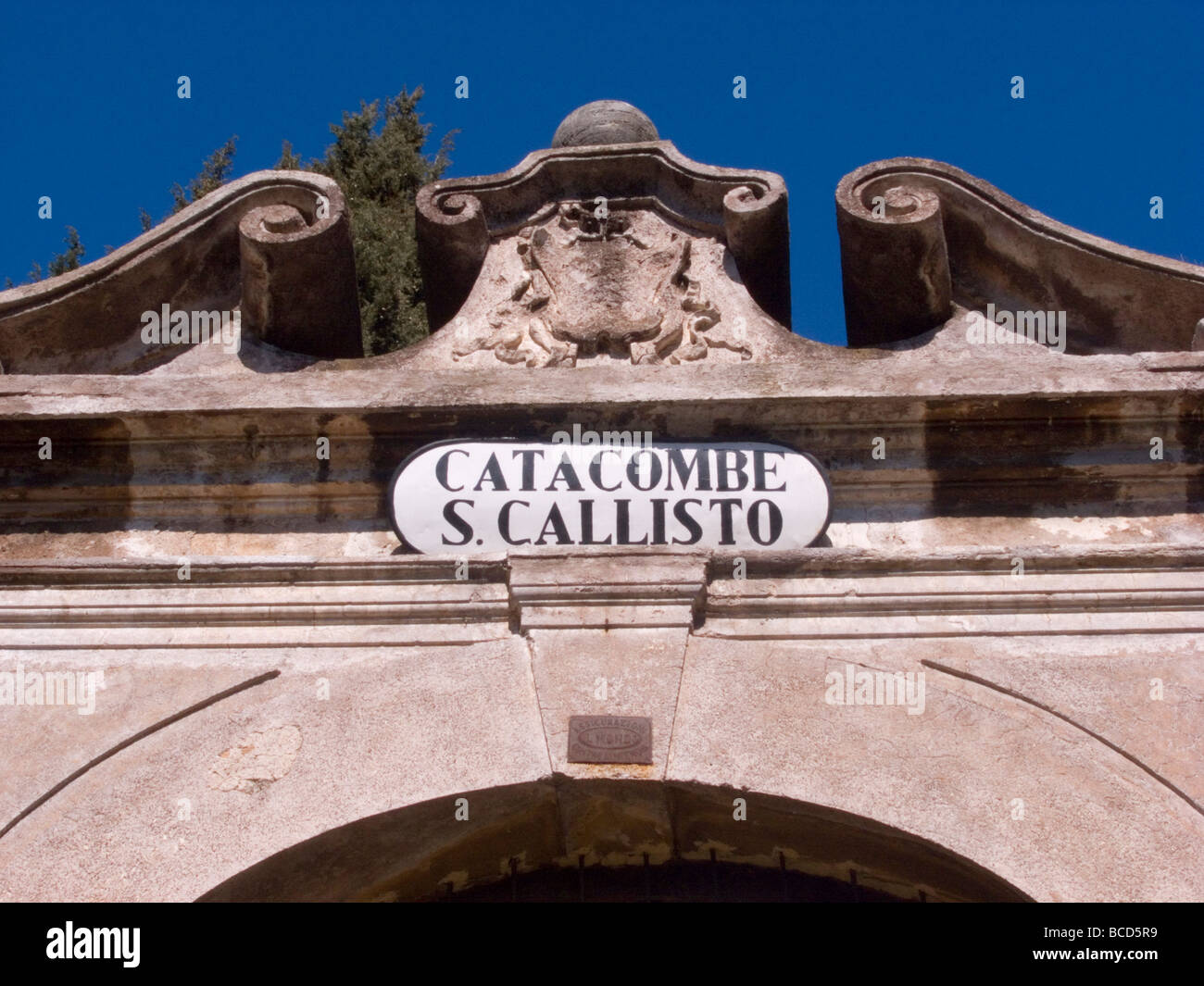 Katakomben von San Callisto Via Appia Rom Italien Stockfoto