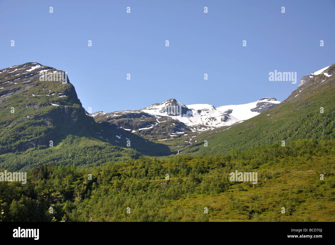 Geiranger Fjord Panorama, Berg Dalsnibba, mehr Og Romsdal, Norwegen Stockfoto
