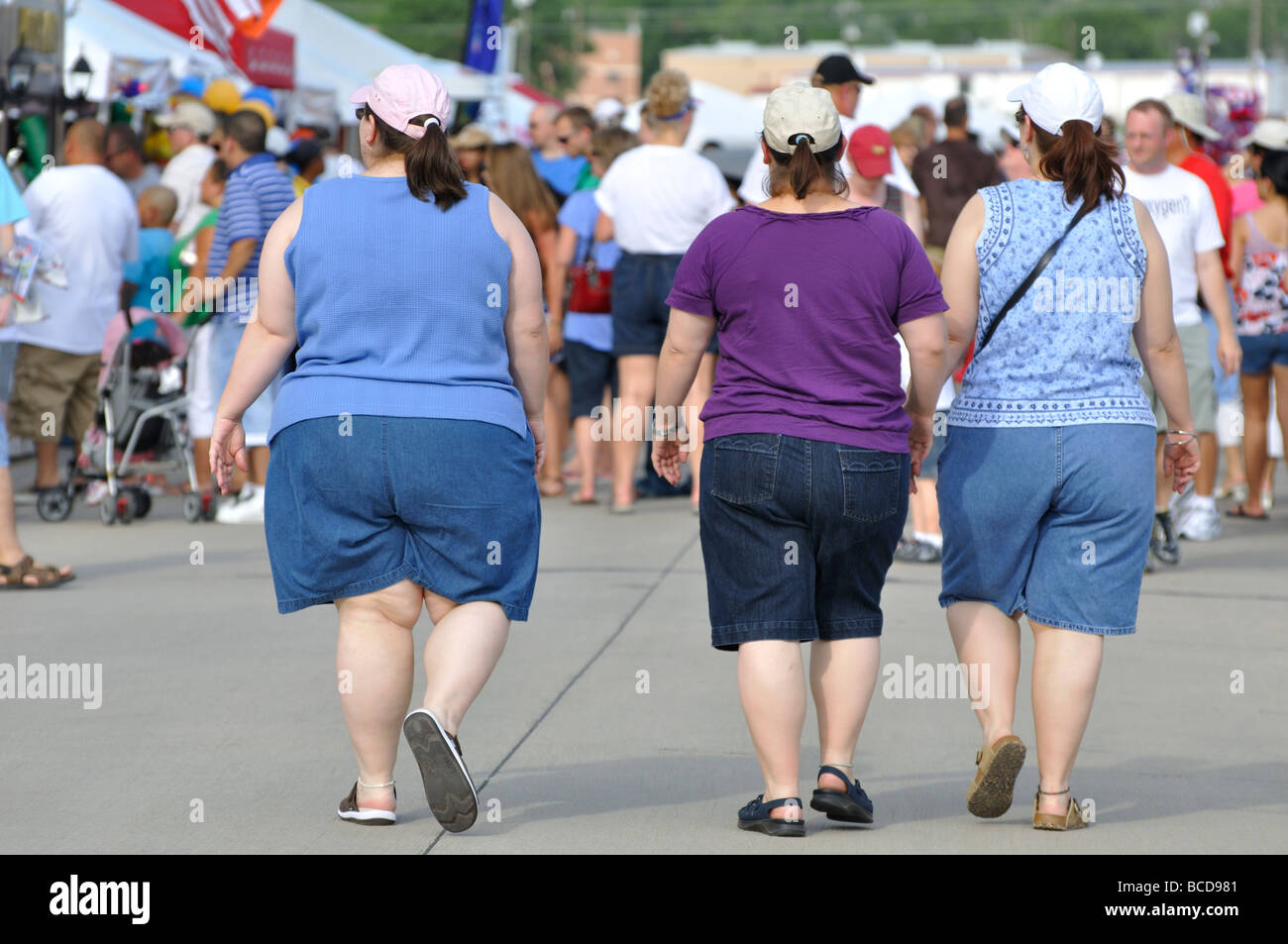 Übergewichtige Menschen Stockfoto