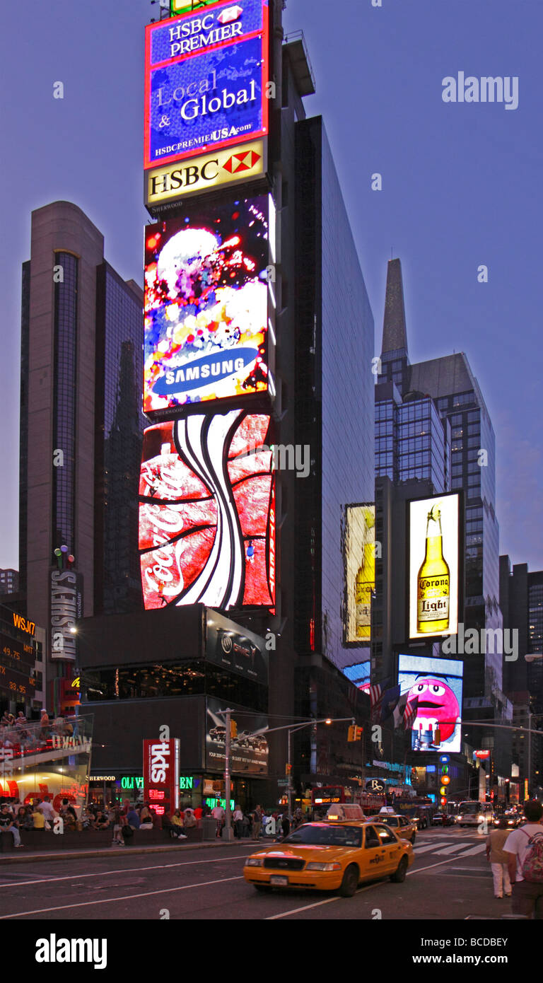 Abend Foto des Times Square, Manhattan, New York City Stockfoto