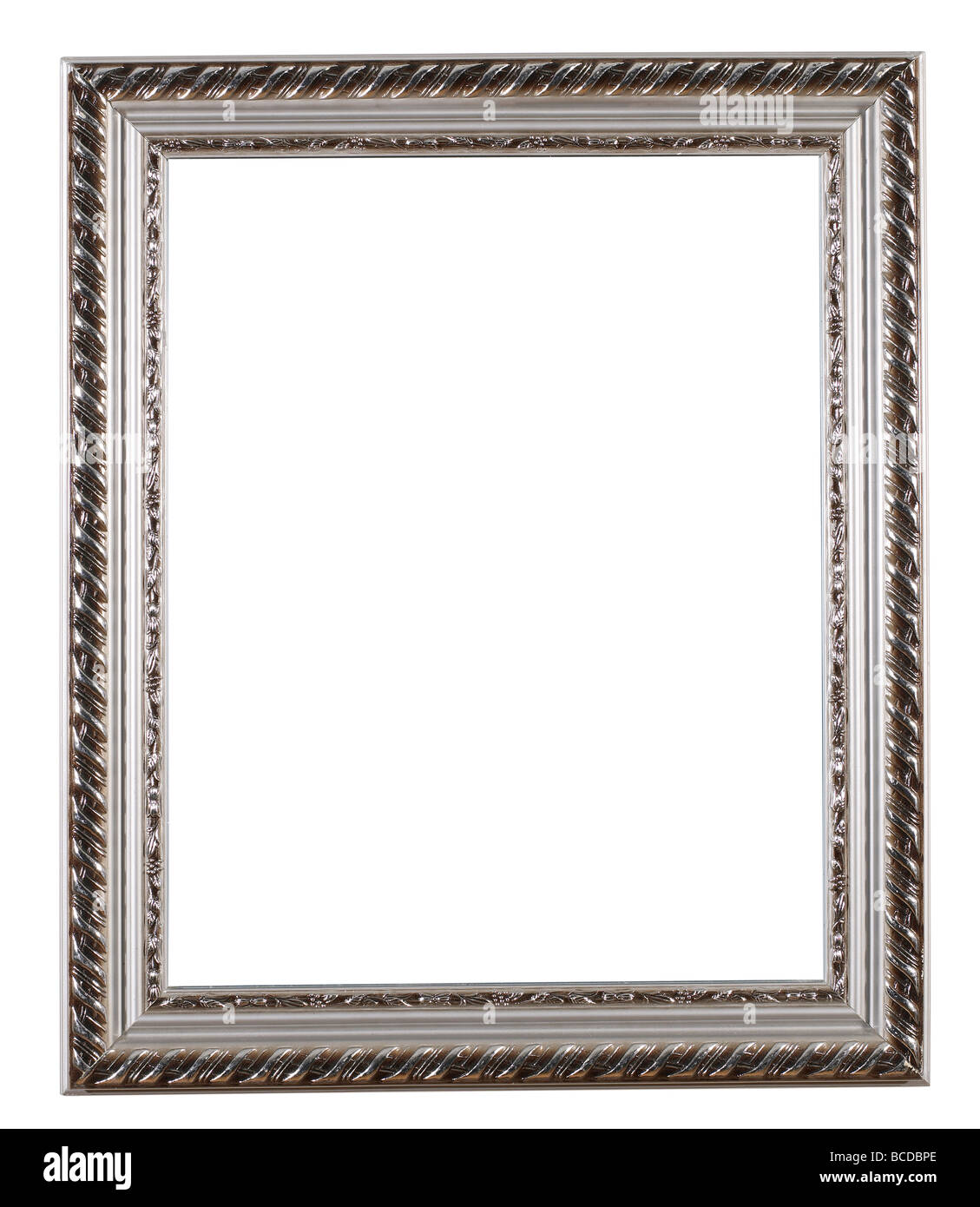 Silber Bilderrahmen Stockfoto