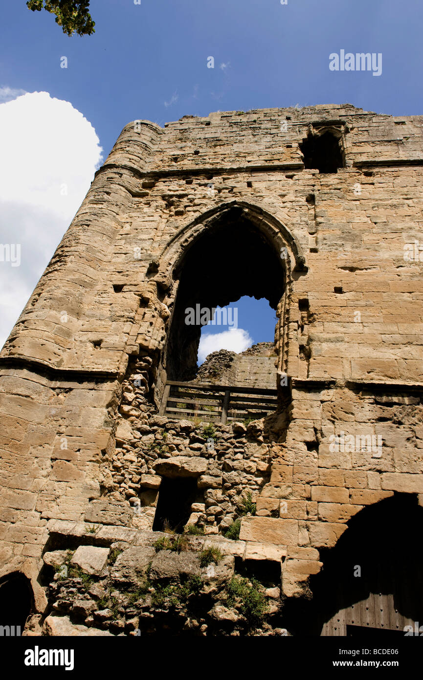 Die Überreste der Burg Knaresborough in den Markt der Stadt Knaresborough, North Yorkshire Stockfoto