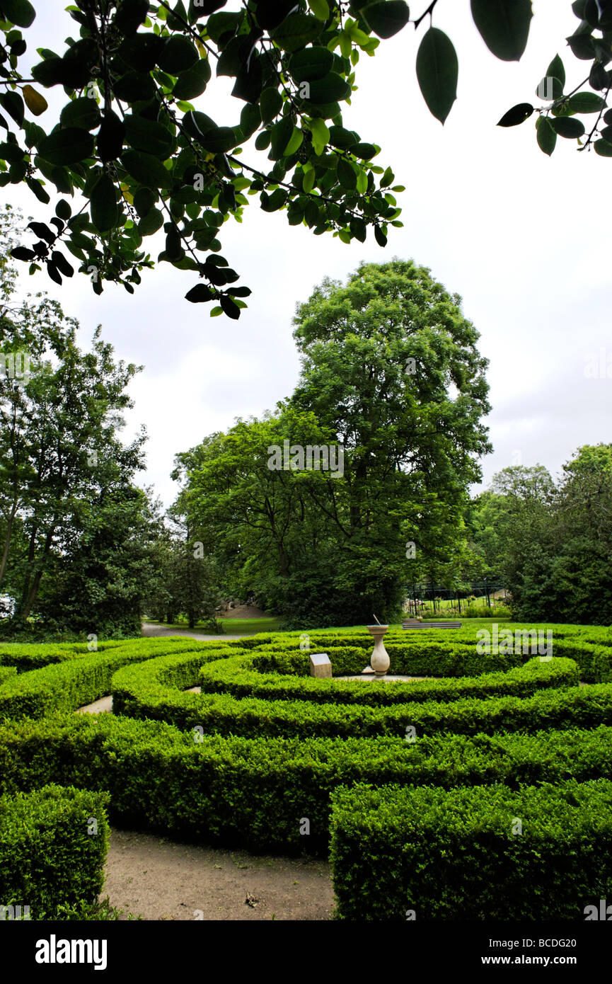 Die Iveagh Gardens Labyrinth Dublin Irland Stockfoto