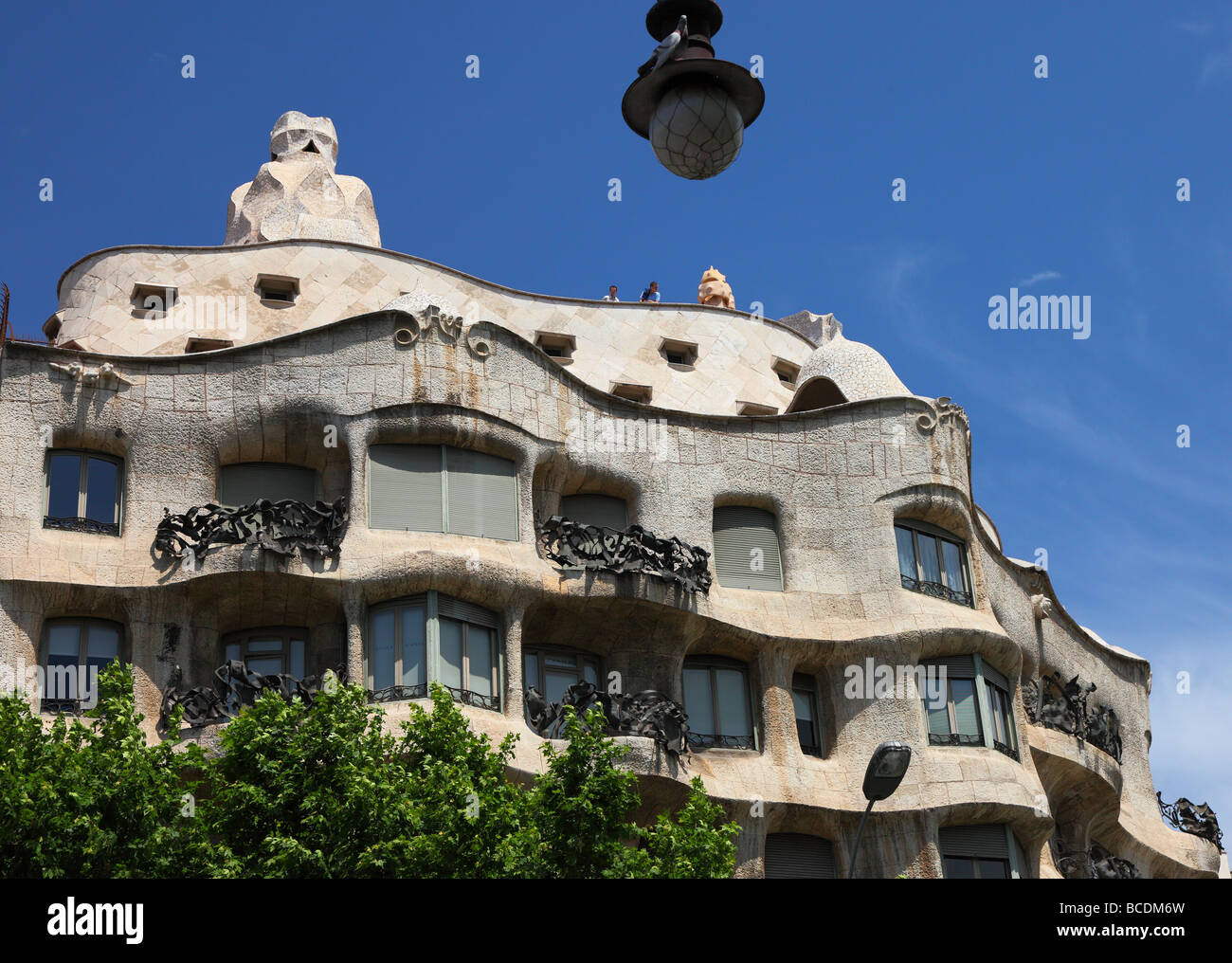 Casa Mila-La Pedrera Gaudi Barcelona Catalunya Spanien Stockfoto