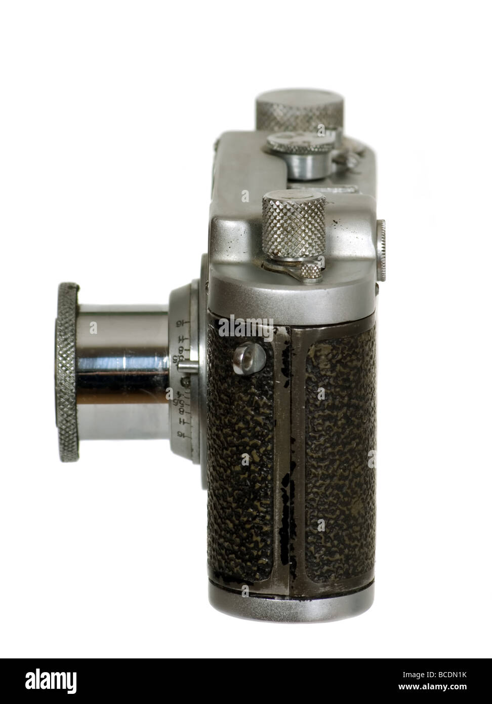 Cooles Foto-Kamera in weißem Hintergrund Stockfoto