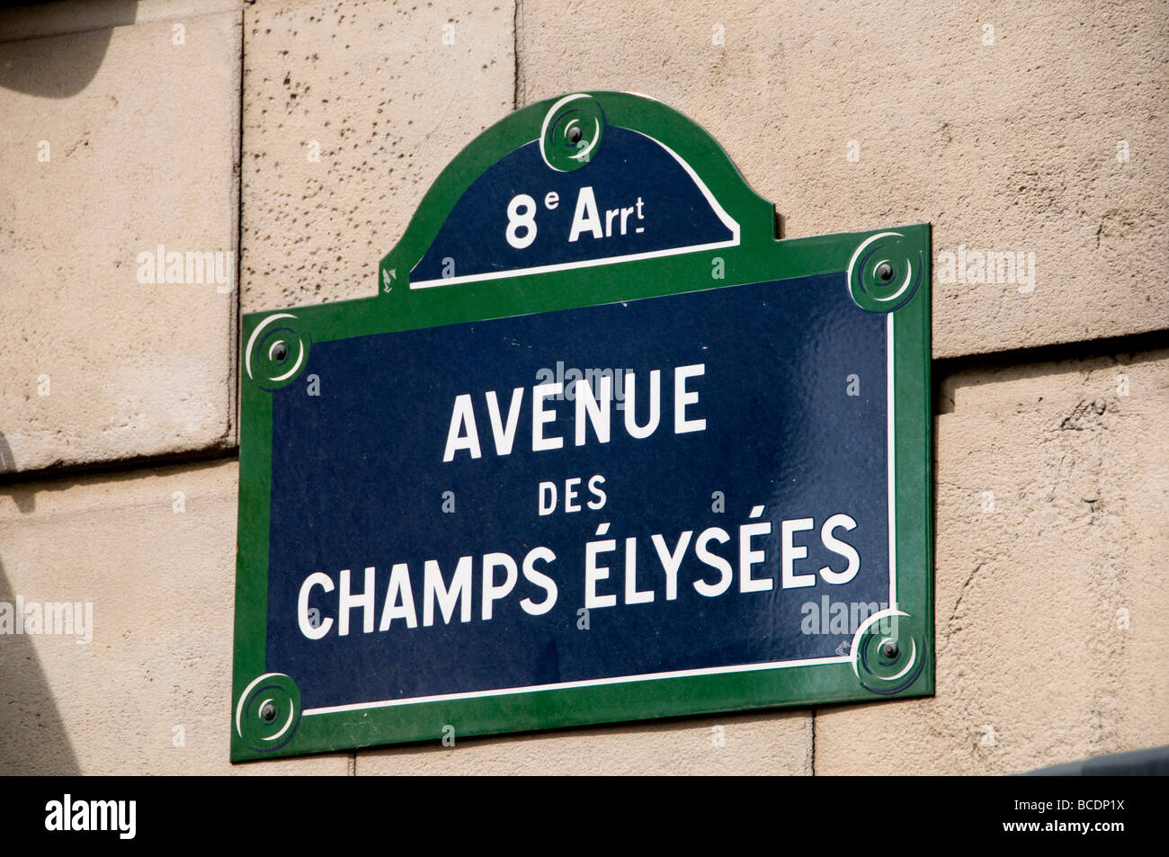 Anenue Des Champs Elysees in Paris Frankreich Mode Stockfoto