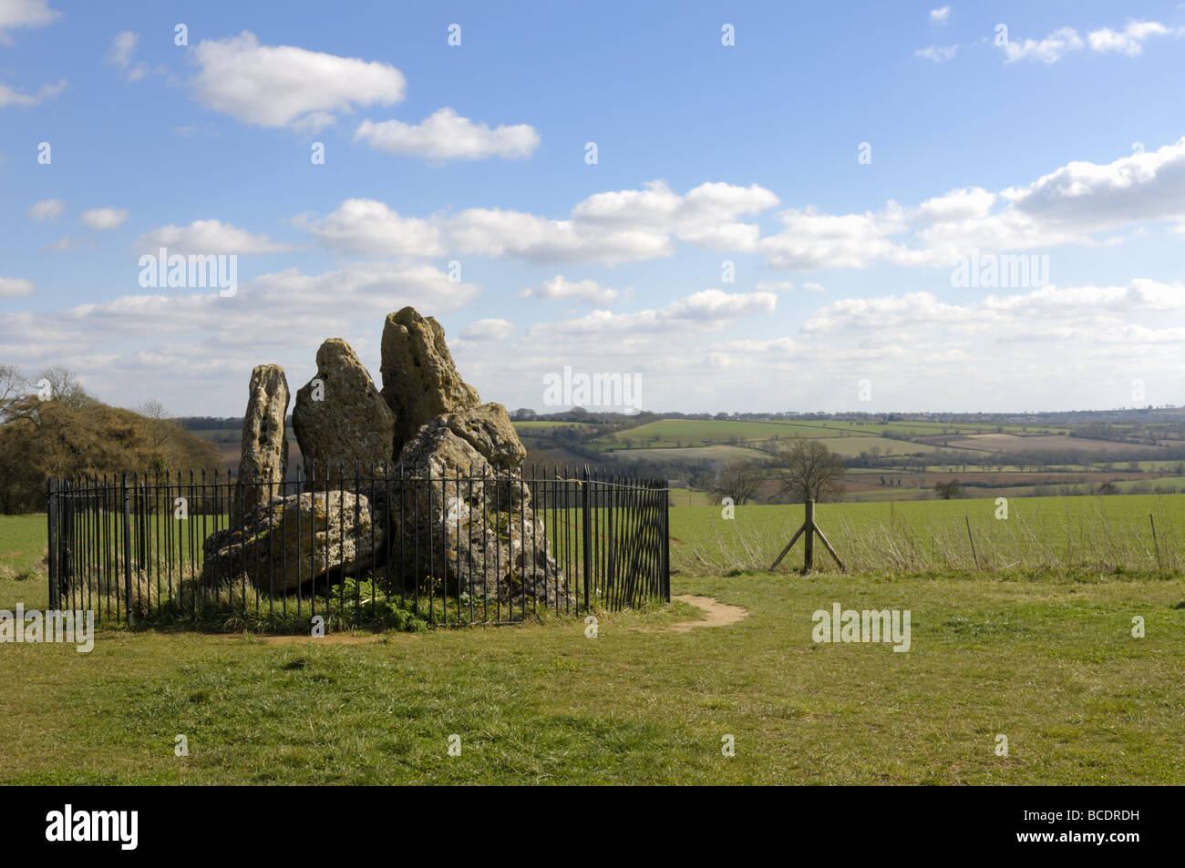 Die flüsternden Ritter - Rollright Stones Stockfoto
