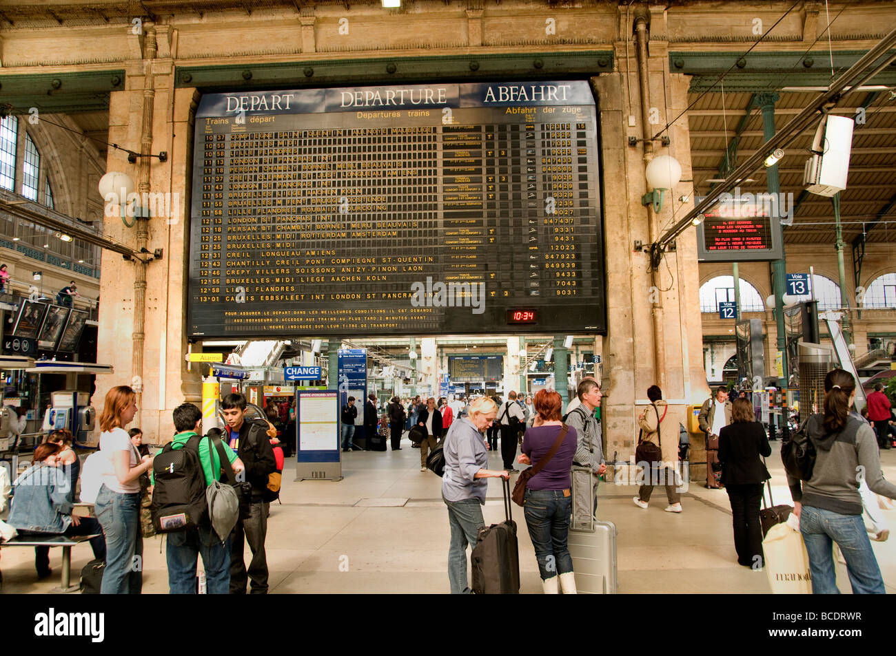 Gare du Nord Paris Frankreich TGV-Bahnhof Stockfoto