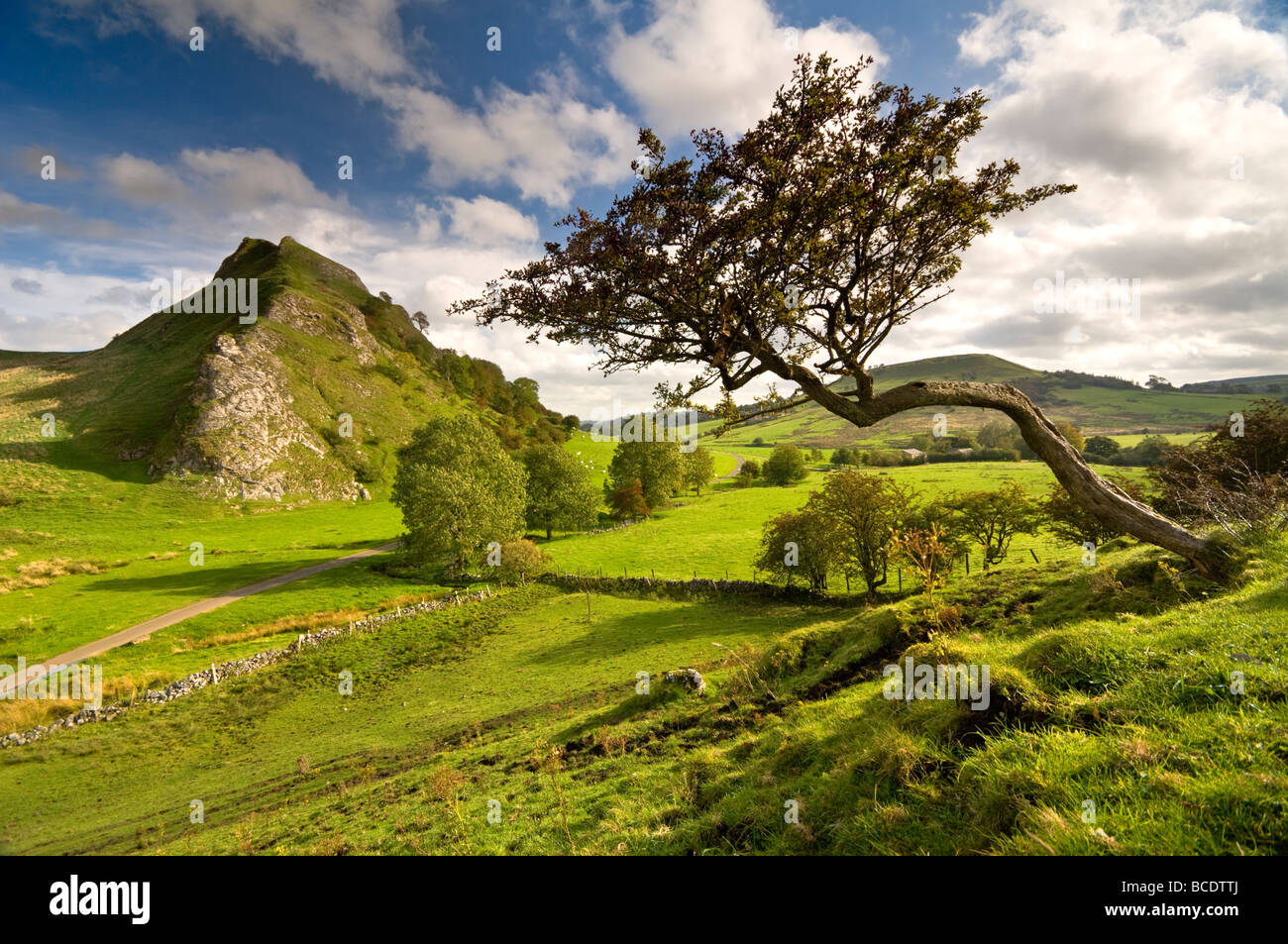 Parkhaus Hügel aus Chrom Hill, Peak District National Park, Derbyshire, England, UK Stockfoto