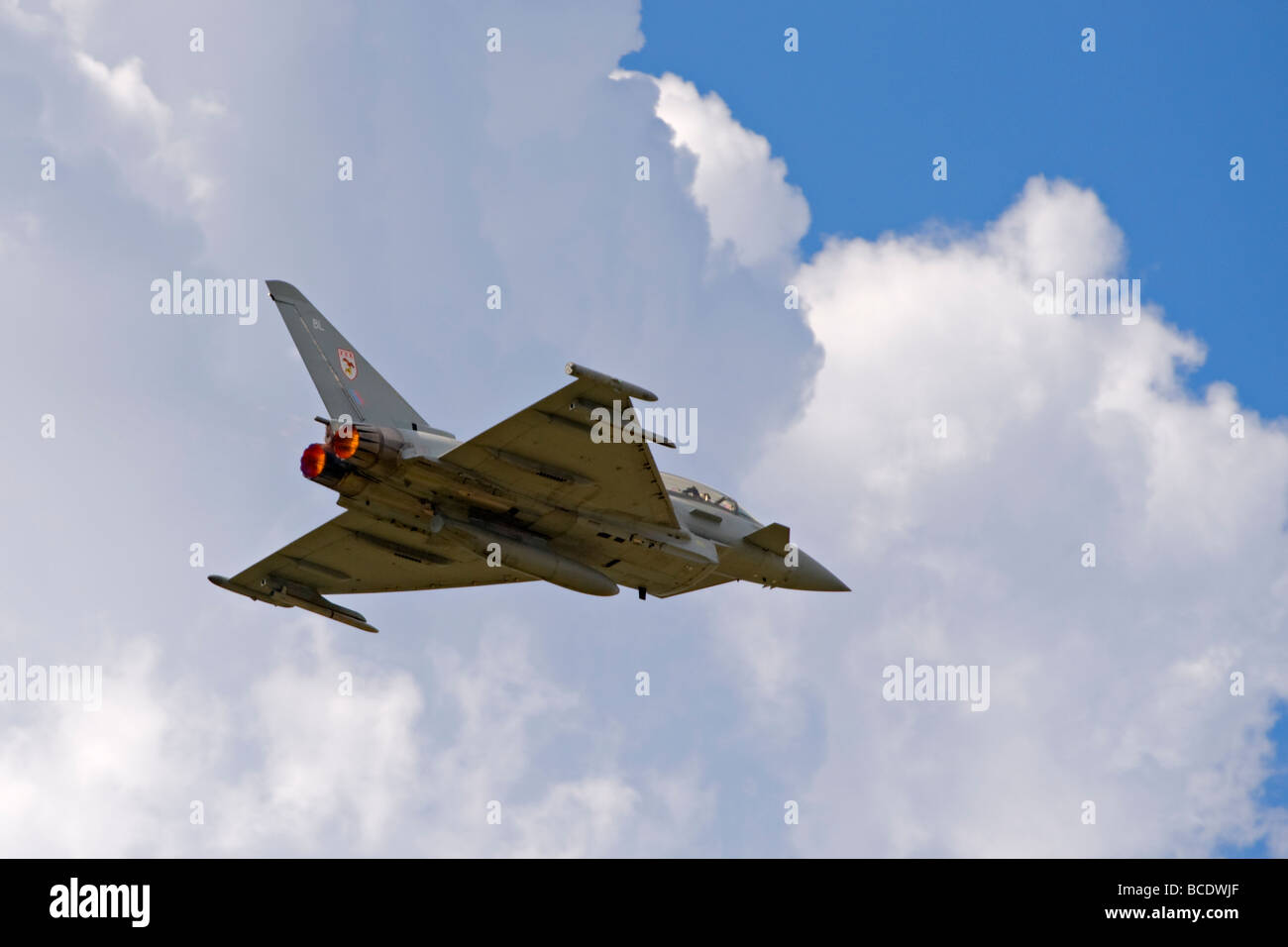 Eurofighter EF 2000 Typhoon im Flug auf der 2009 Biggin Hill Airshow. Stockfoto