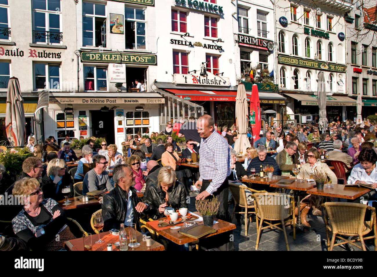 Antwerpen-Belgien-Restaurant bar Kneipe Café Pflaster Stockfoto