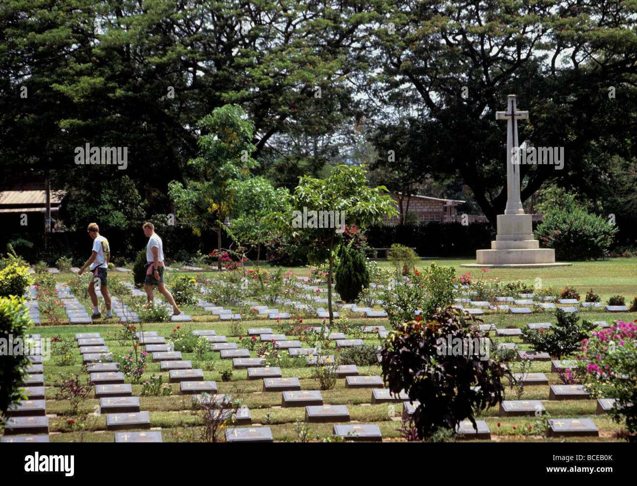 2464 British Commonwealth Kriegsfriedhof Kanchana Buri westlichen Thailand Stockfoto