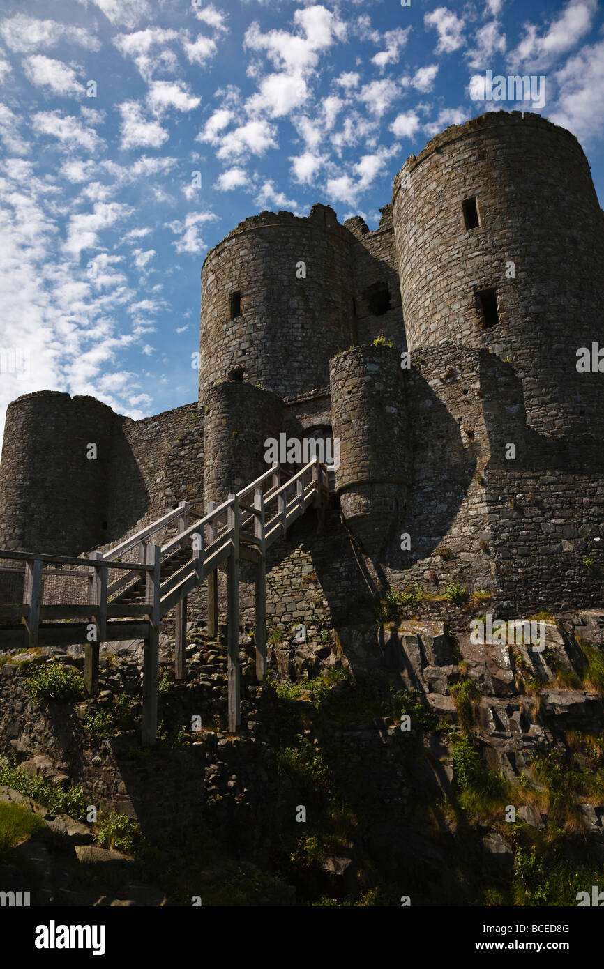 Das Torhaus, Harlech Castle, Wales Stockfoto