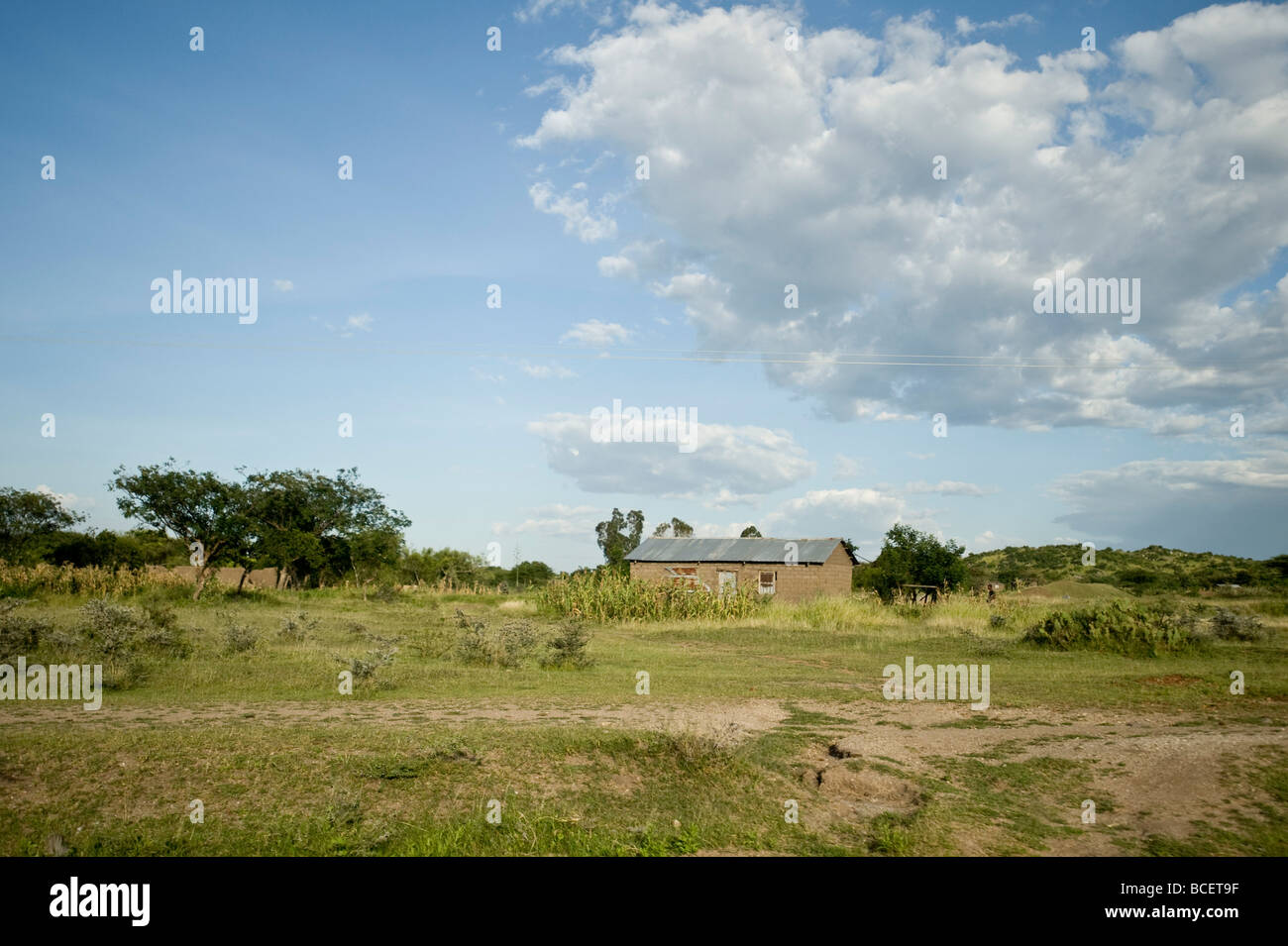 Gehöft in ländlichen Ost-Afrika Stockfoto