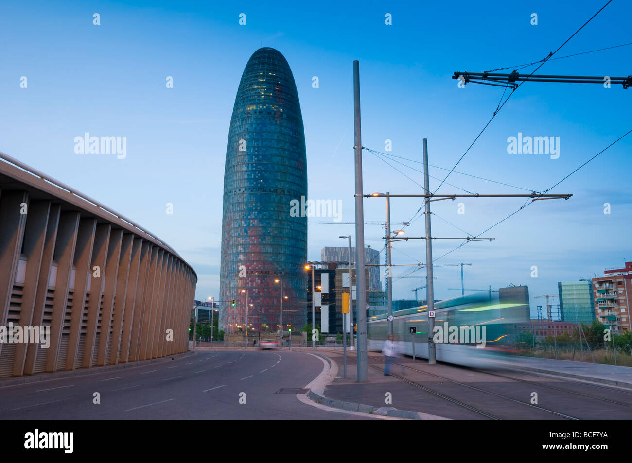 Spanien, Barcelona, Torre Agbar (Agbar-Turm) Stockfoto