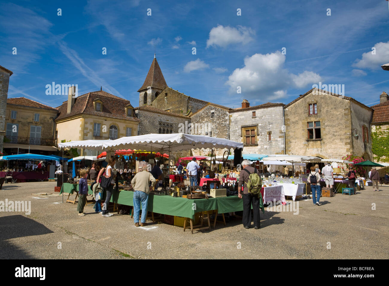 Monpazier, Dordogne, Frankreich Stockfoto