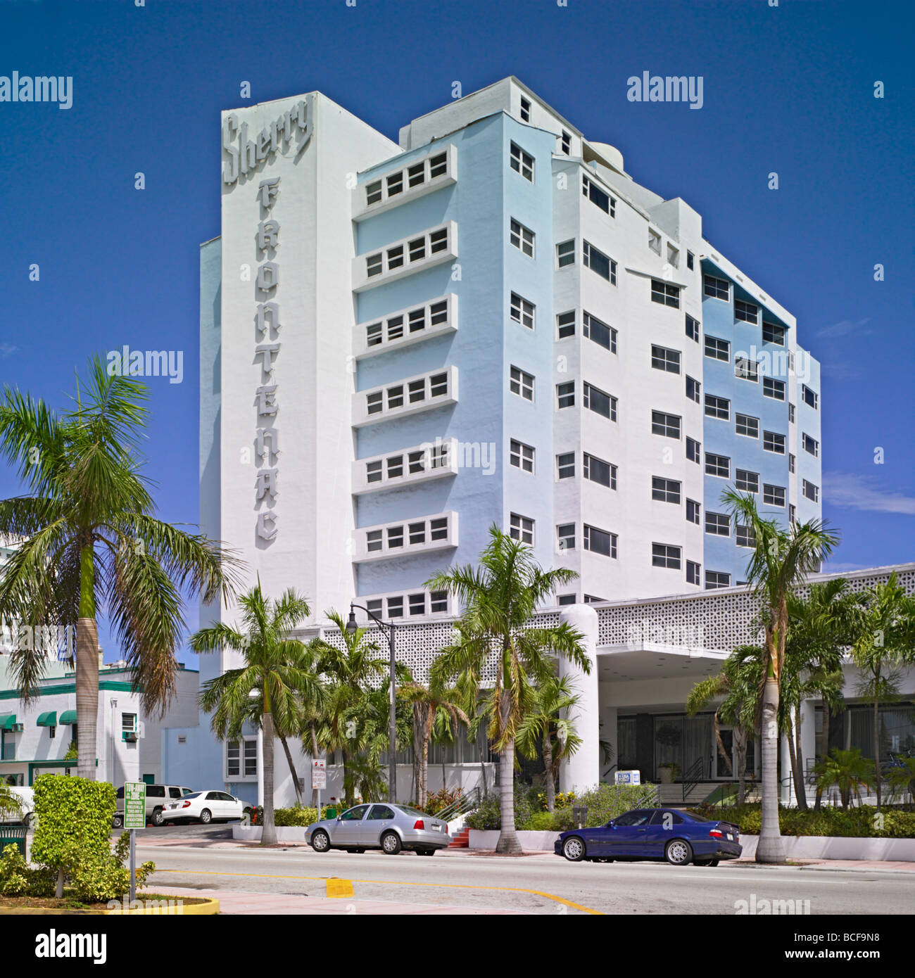 Das Sherry Frontenac Hotel in Miami Beach, Florida, USA Stockfoto