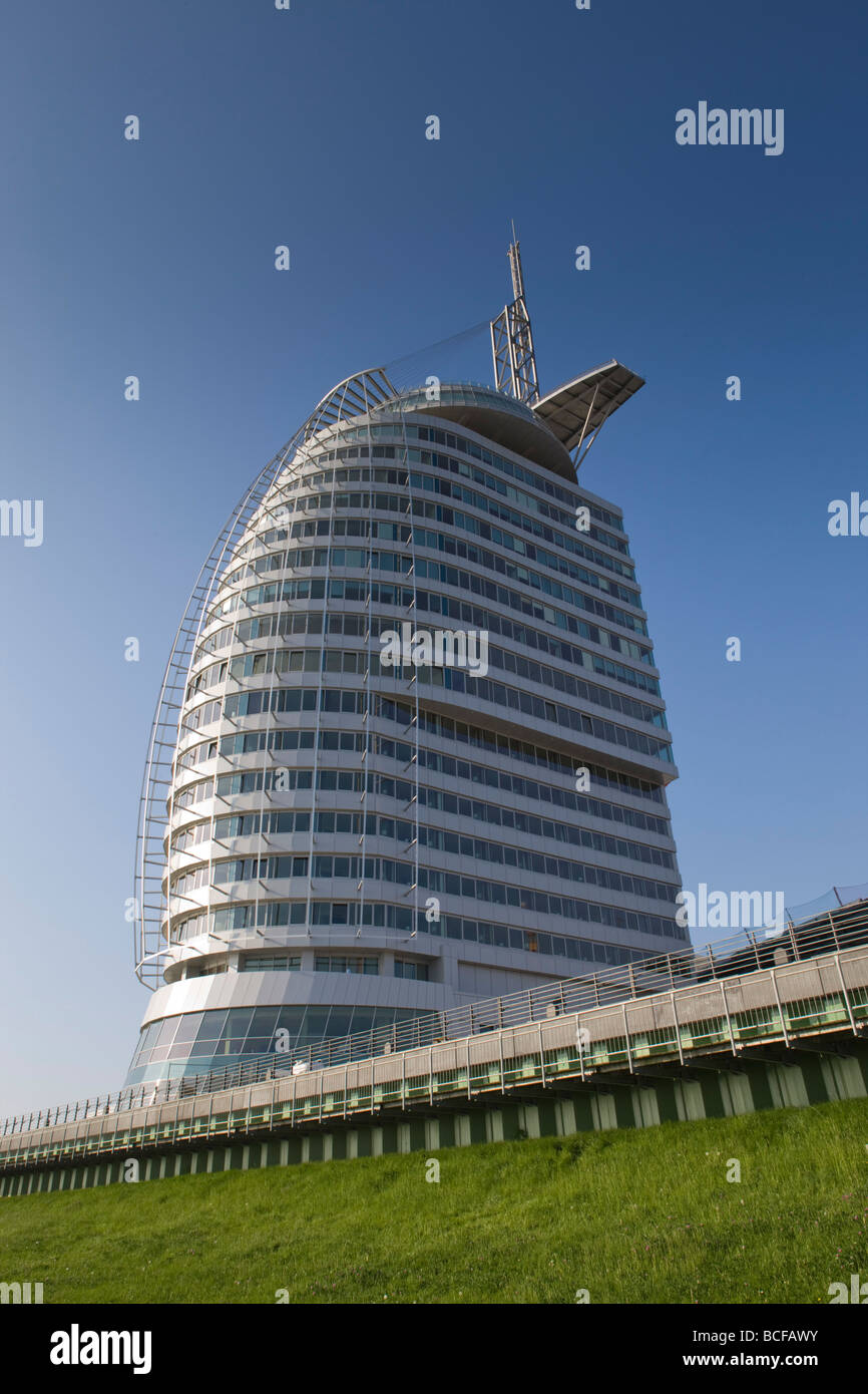 Deutschland, Bremen, Bremerhaven, Atlantic Sail City Building Stockfoto