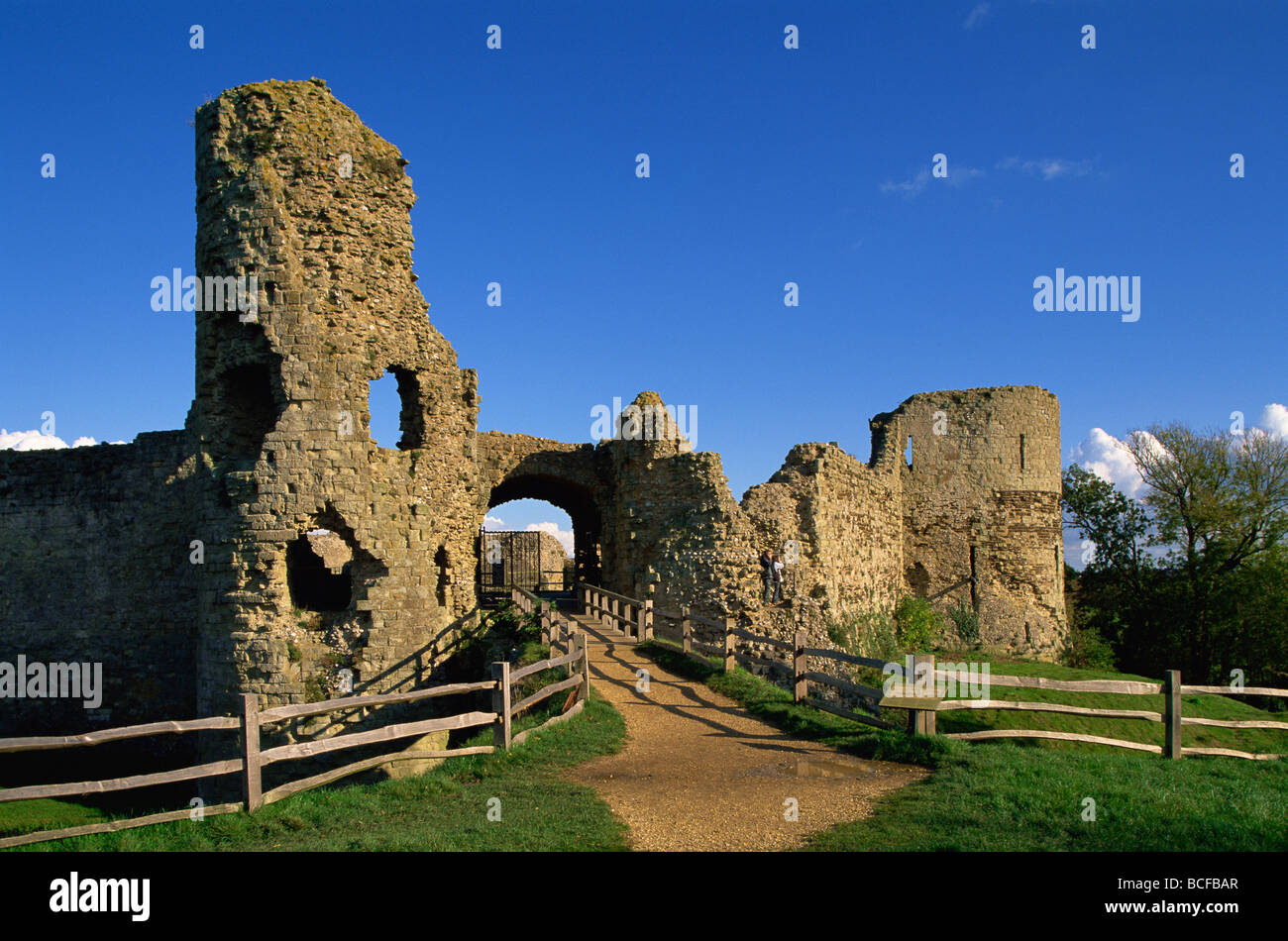England, East Sussex, Pevensey Castle Stockfoto