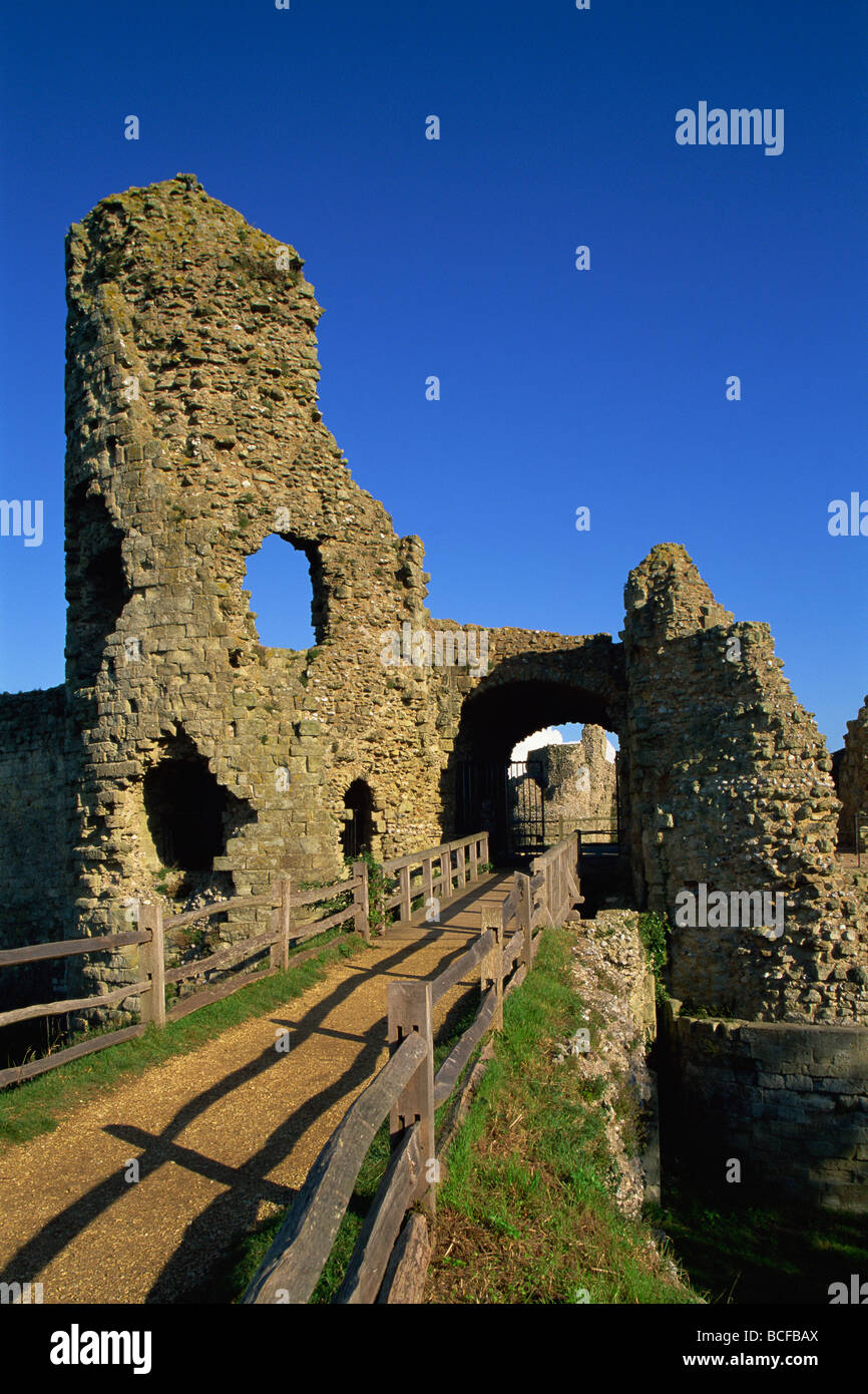 England, East Sussex, Pevensey Castle Stockfoto