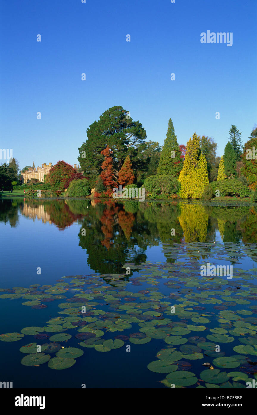 England, Sussex, Herbstlaub in Sheffield Park Garten Stockfoto