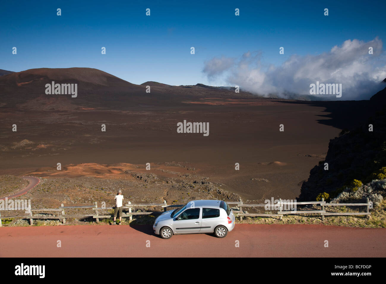 Insel La Réunion, Bourg-Murat, Plaine-des-Sables, Asche Ebene des Piton De La Fournaise Vulkan Stockfoto