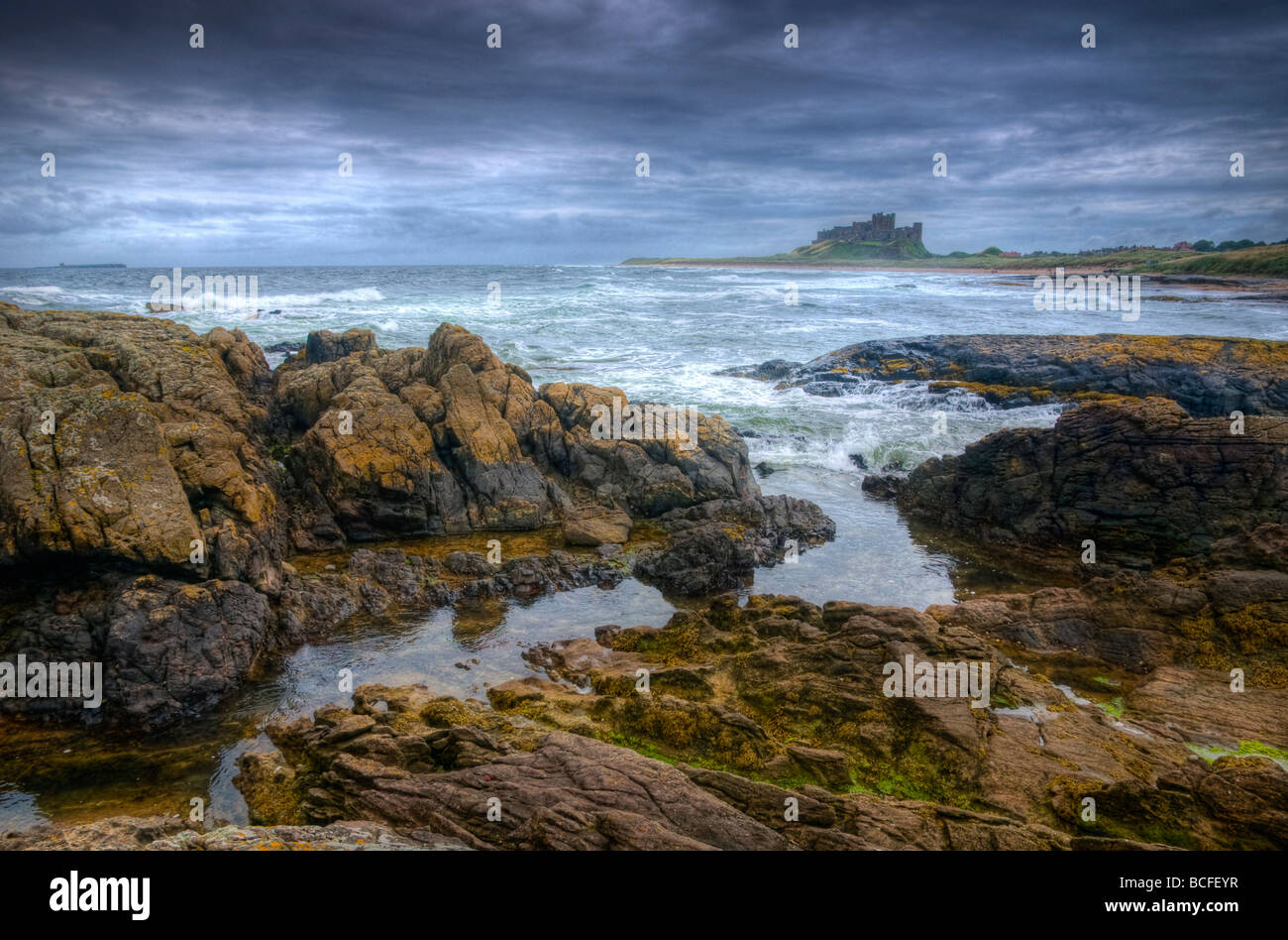 Großbritannien, England, Northumberland, Bamburgh Castle Stockfoto