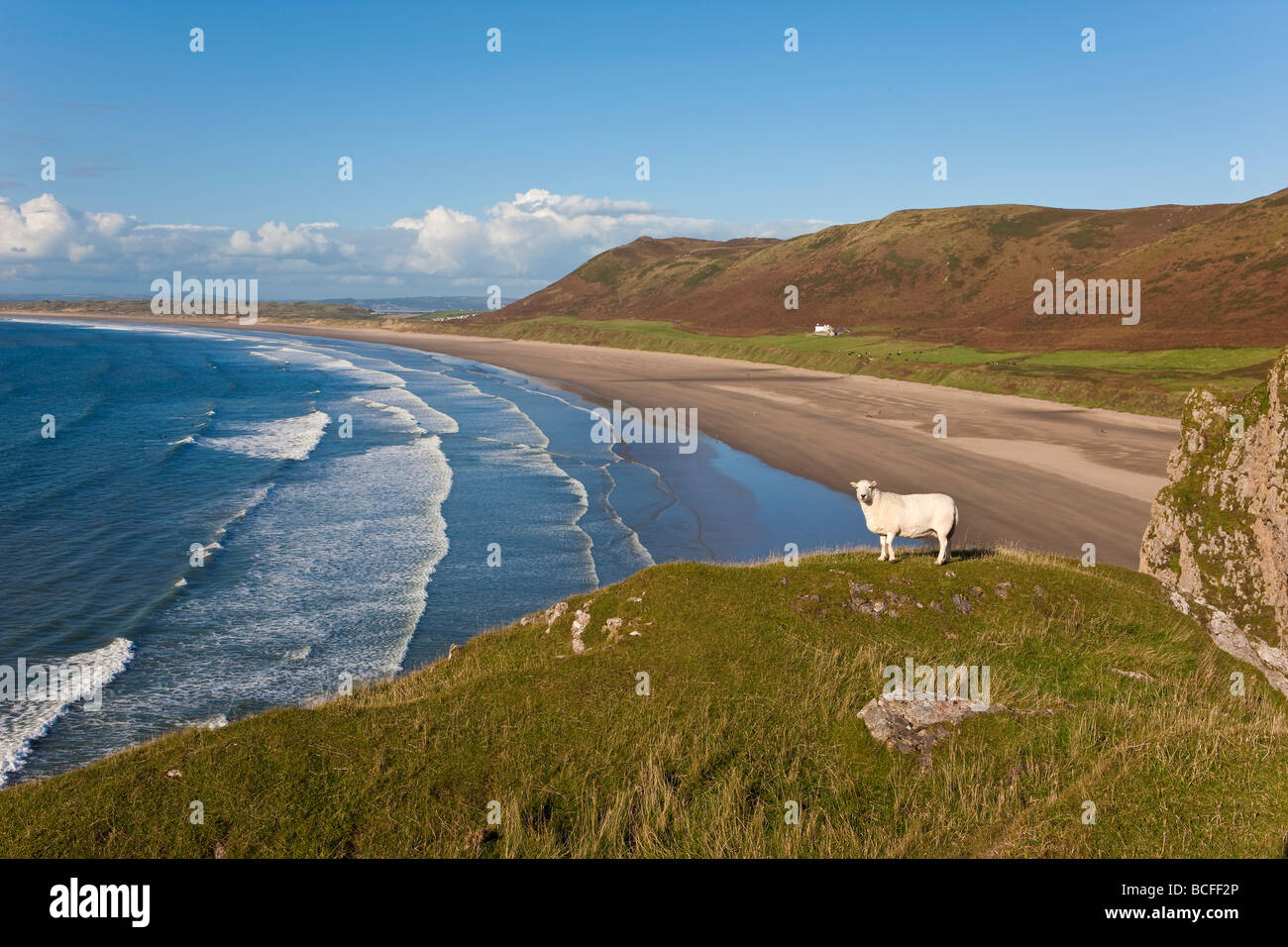 Großbritannien, Wales, Glamorgan, Gower Halbinsel, Rhossilli Bay Stockfoto