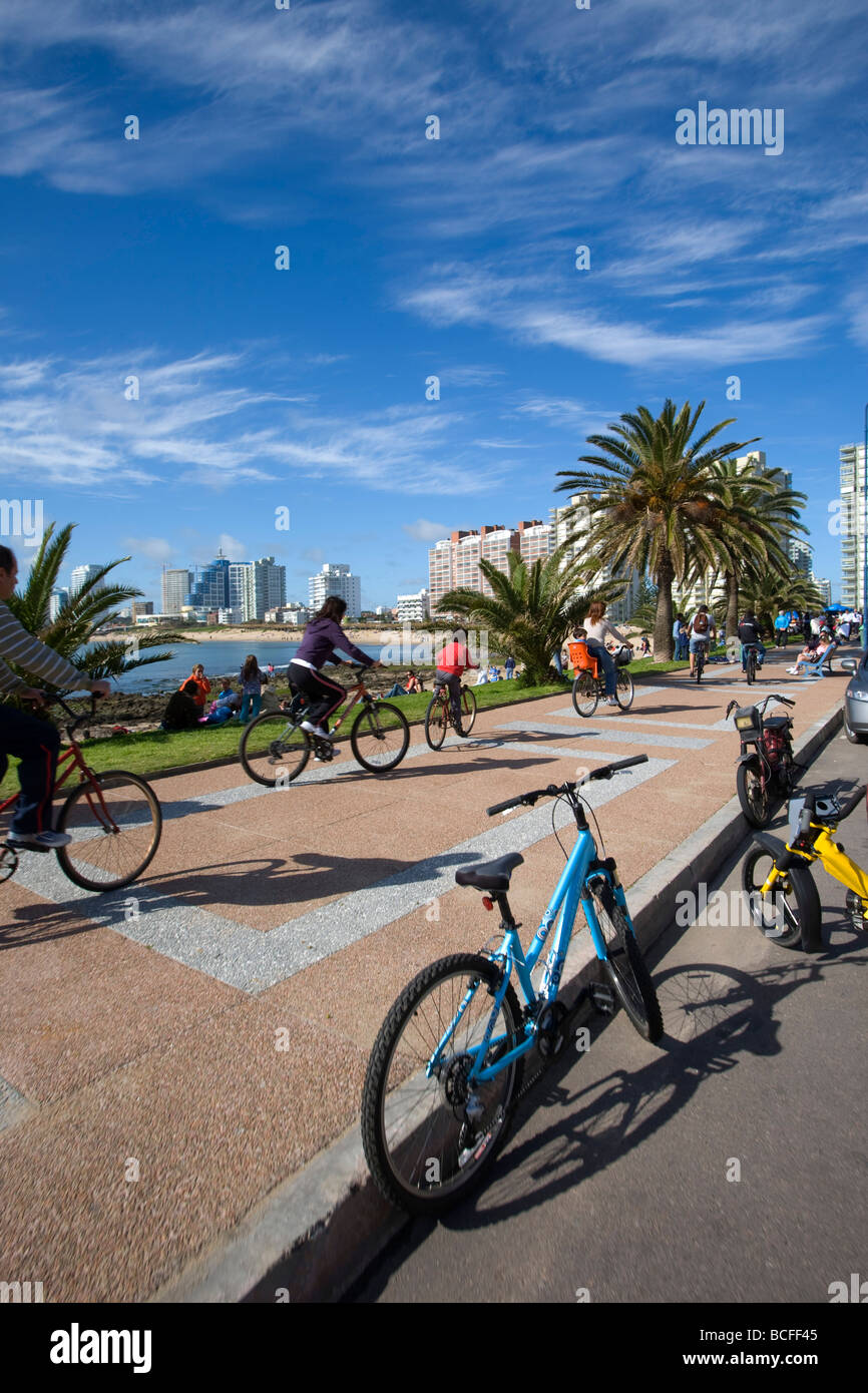 Fahrrad-Port, Punta del Este, Uruguay Stockfoto