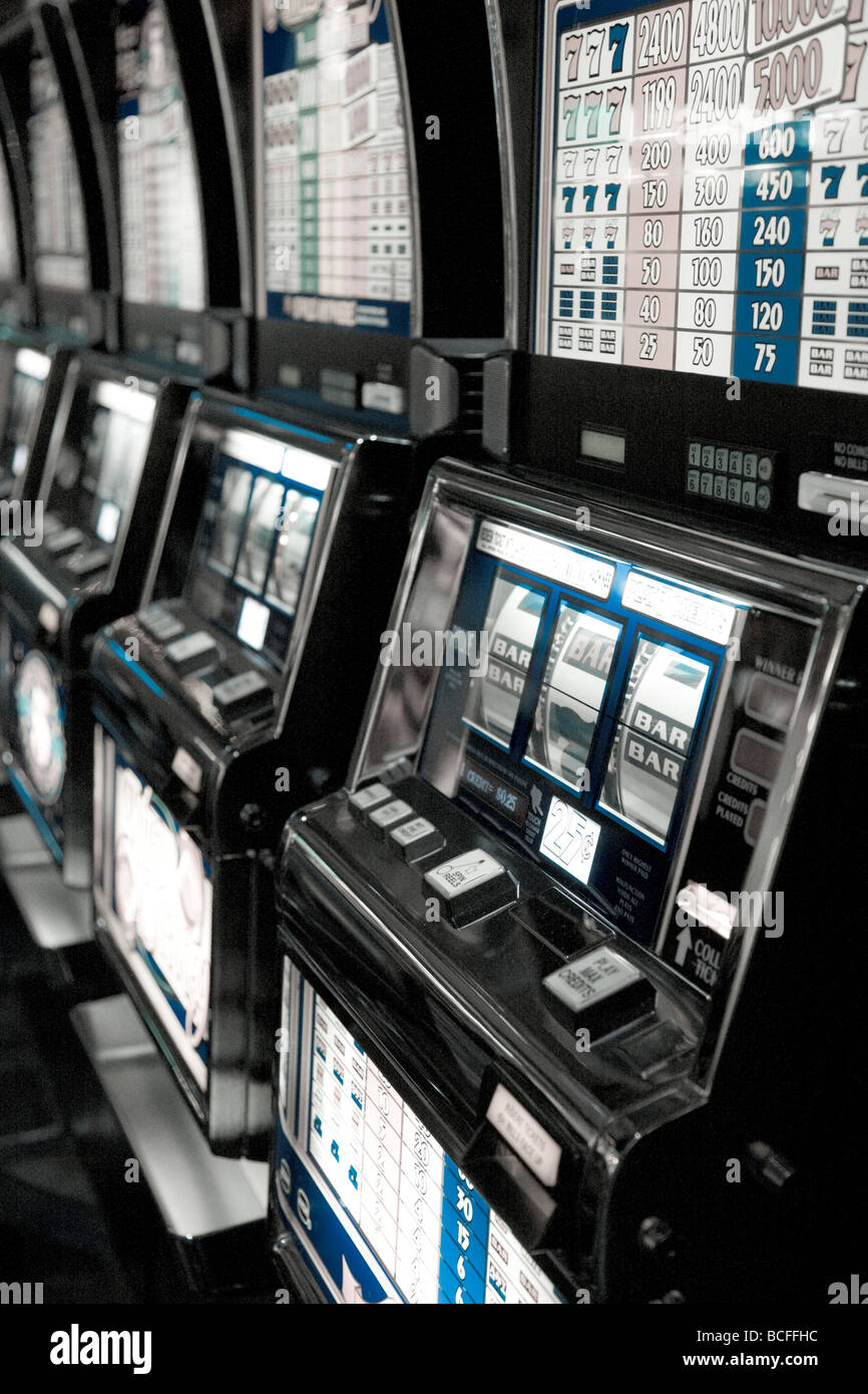 USA, Nevada, Las Vegas McCarran International Airport, Spielautomaten Stockfoto
