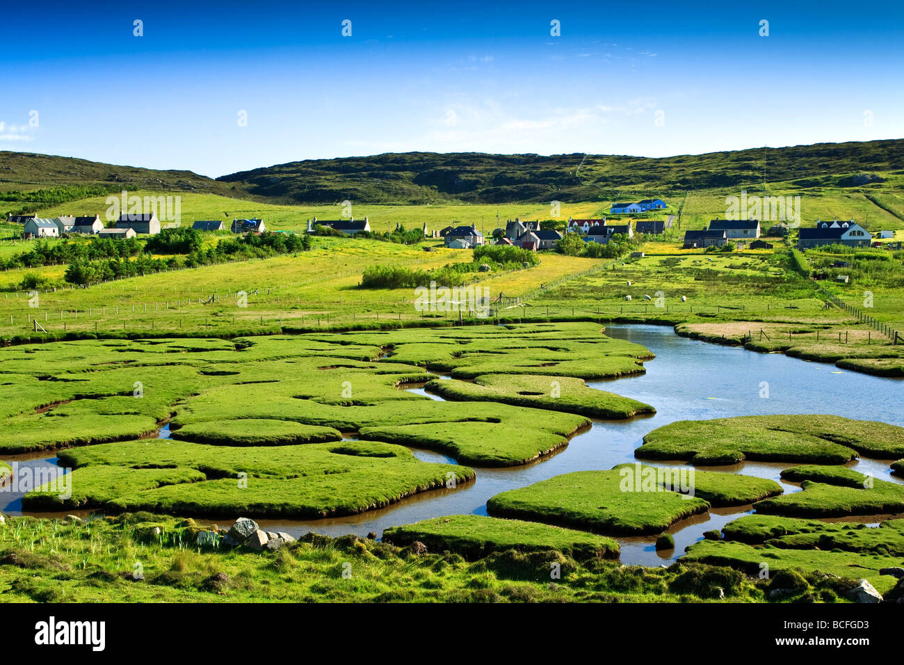 Gezeiten Buchten am Northton Taobh Tuath Insel Harris, äußeren Hebriden, westlichen Inseln, Schottland, UK 2009 Stockfoto