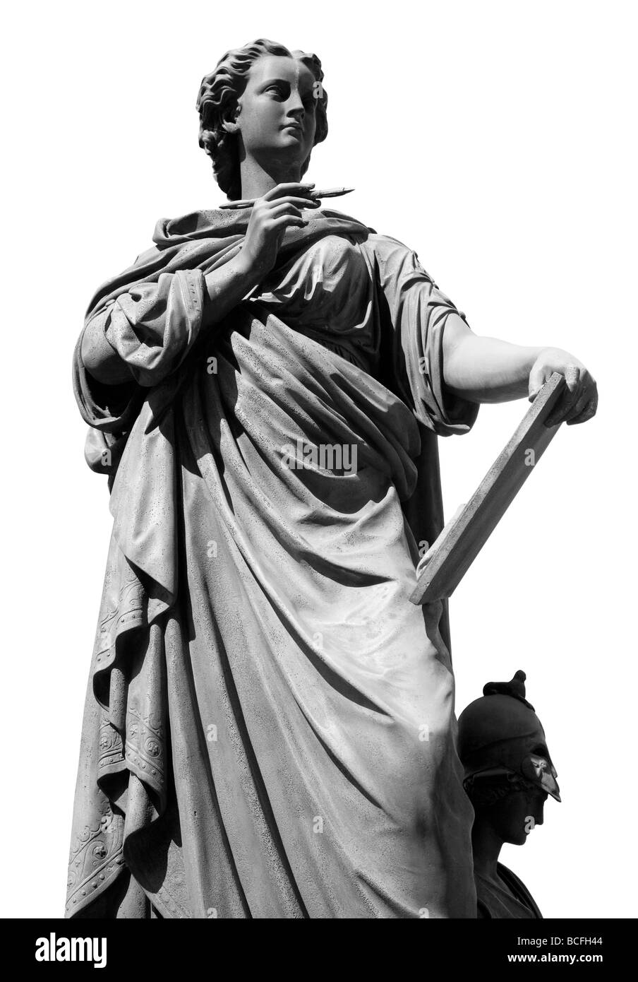 Die Statue des fine Arts auf Holborn Viaduct herausgeschnitten Stockfoto