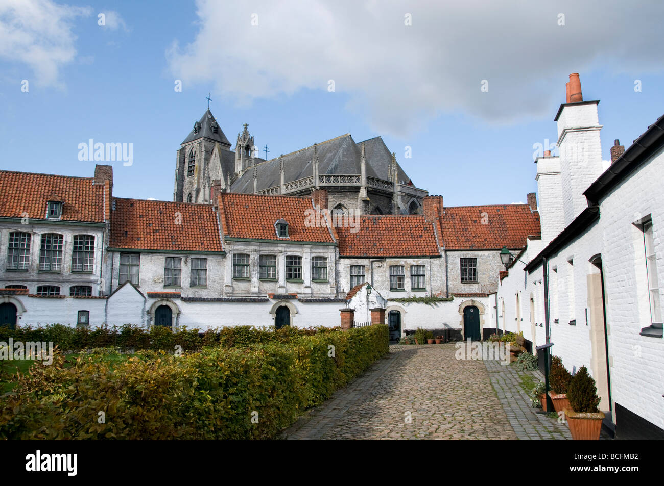 Kortrijk Begynhof Beguine Gericht Hl.Elisabeth Belgien belgische historische Stadt Flandern Stockfoto