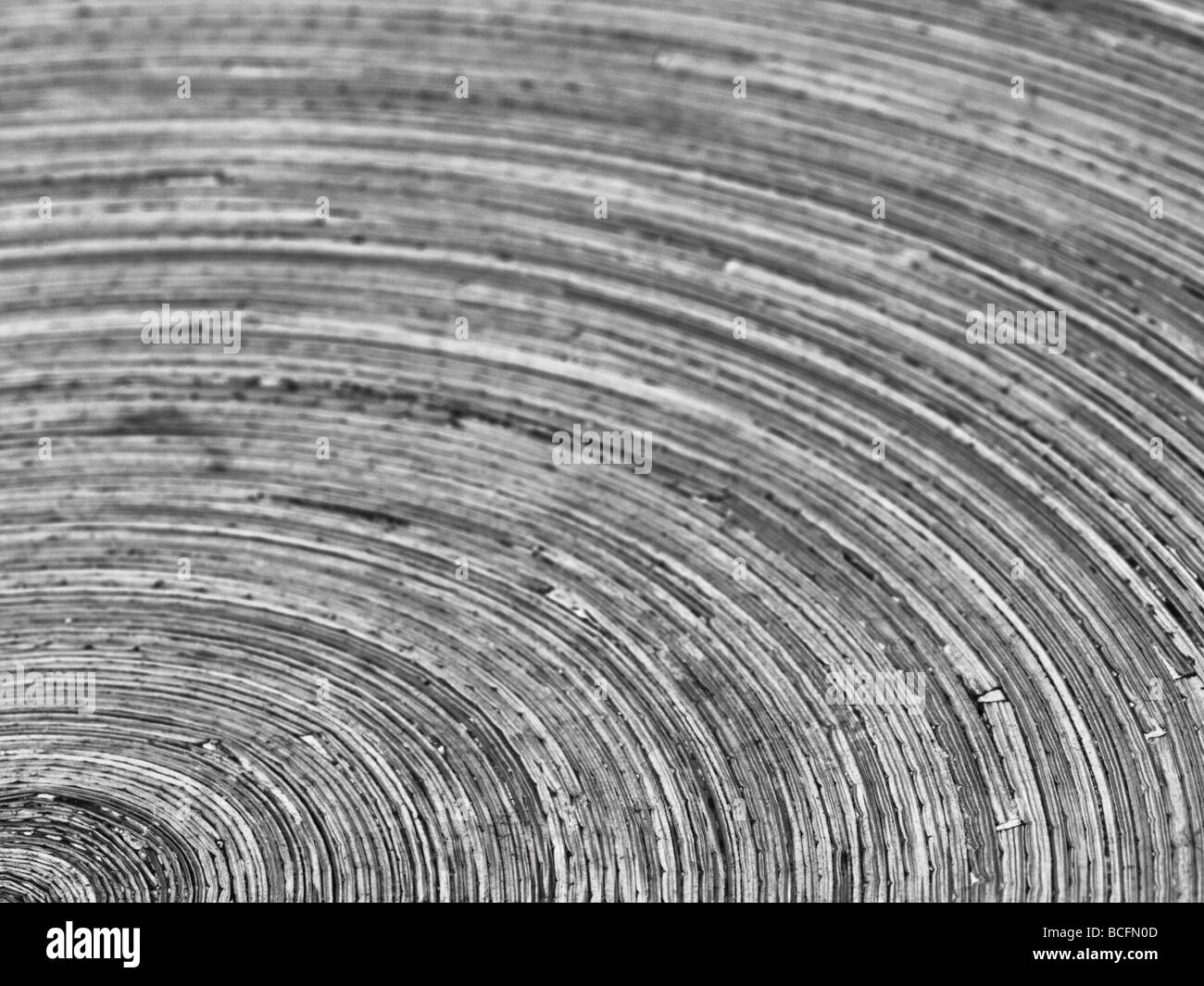 Ein Detail einer Obstschale Weizenstroh-Wolle. Stockfoto