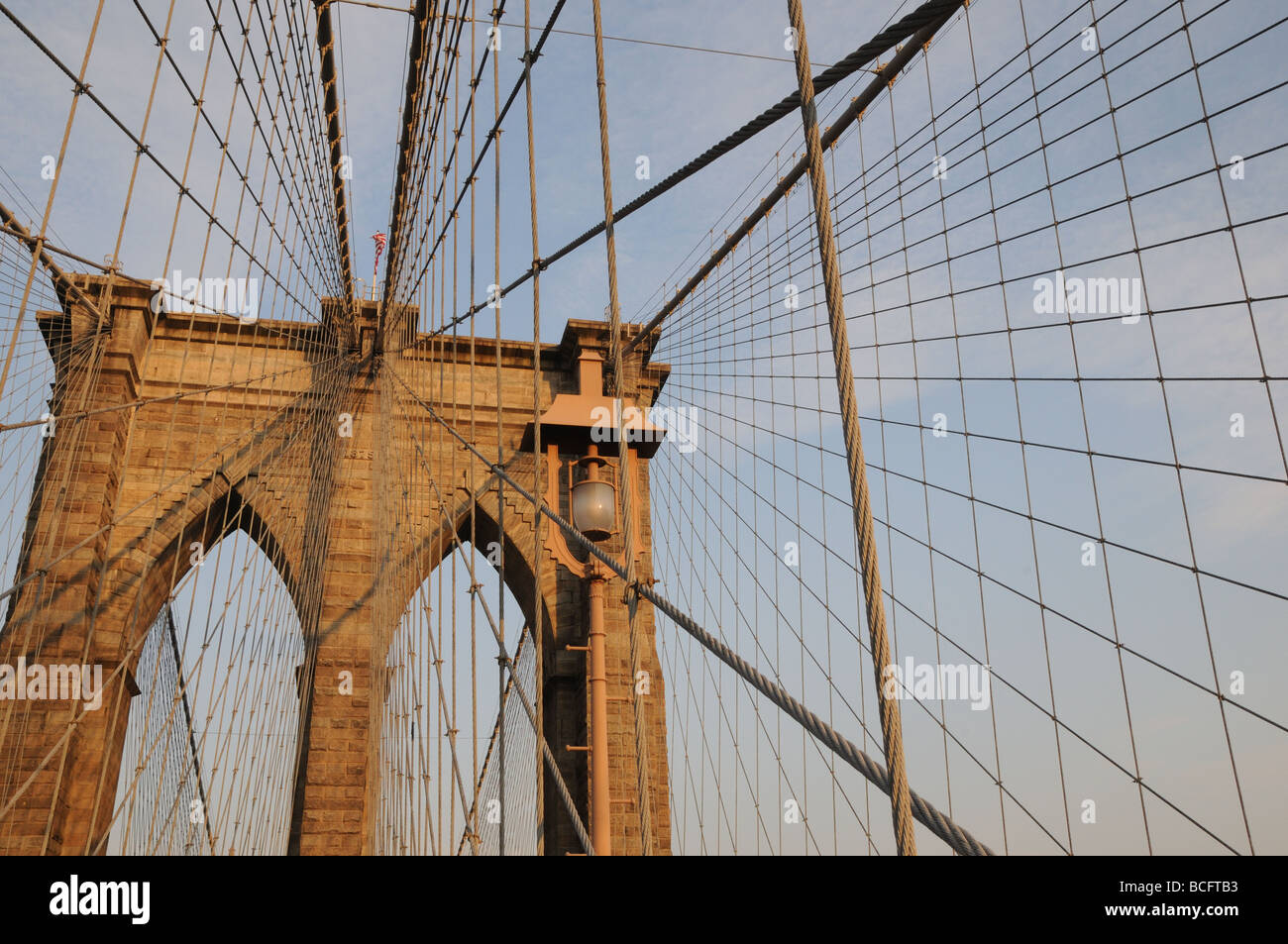 Die Brooklyn Bridge, 8. Juni 2009 Stockfoto
