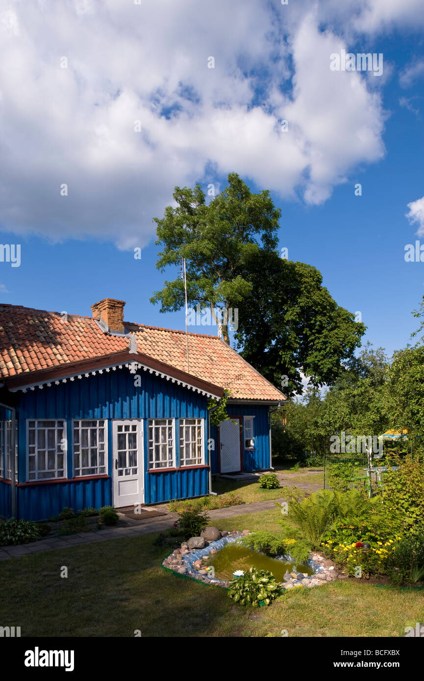 Traditionelle Architektur in einem Dorf am Neringa Litauen Stockfoto